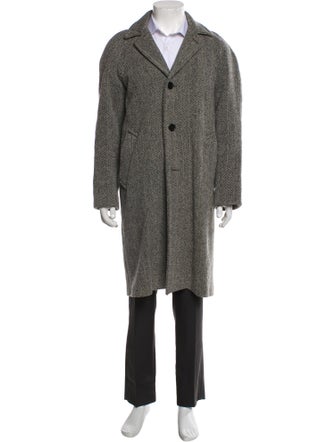 Sandro Houndstooth Print Overcoat