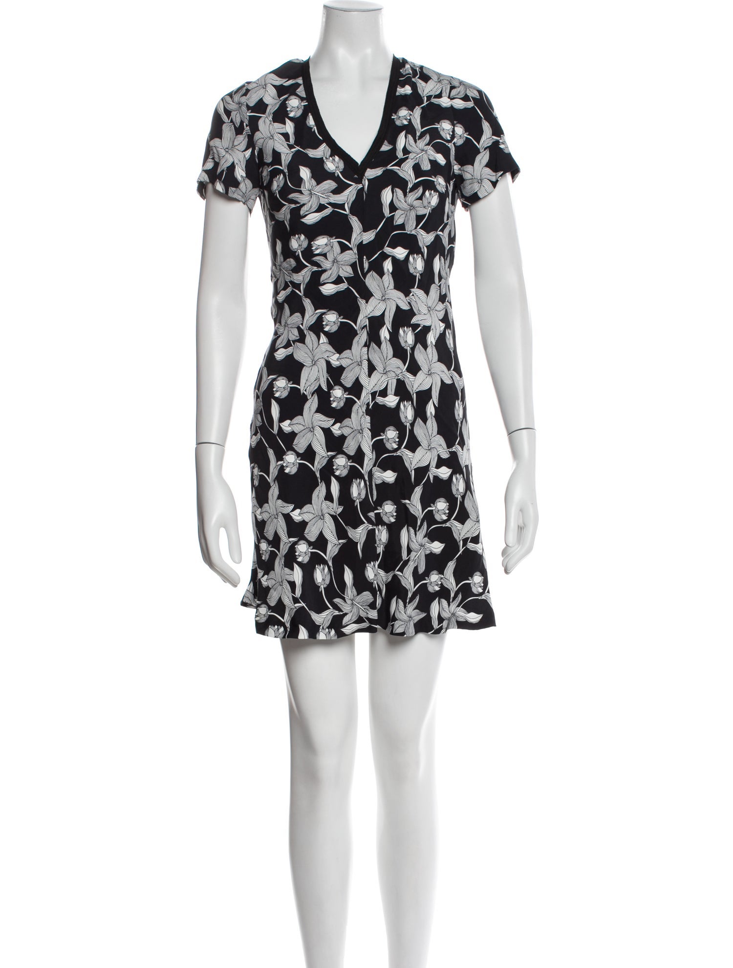Sandro Floral Print Mini Dress
