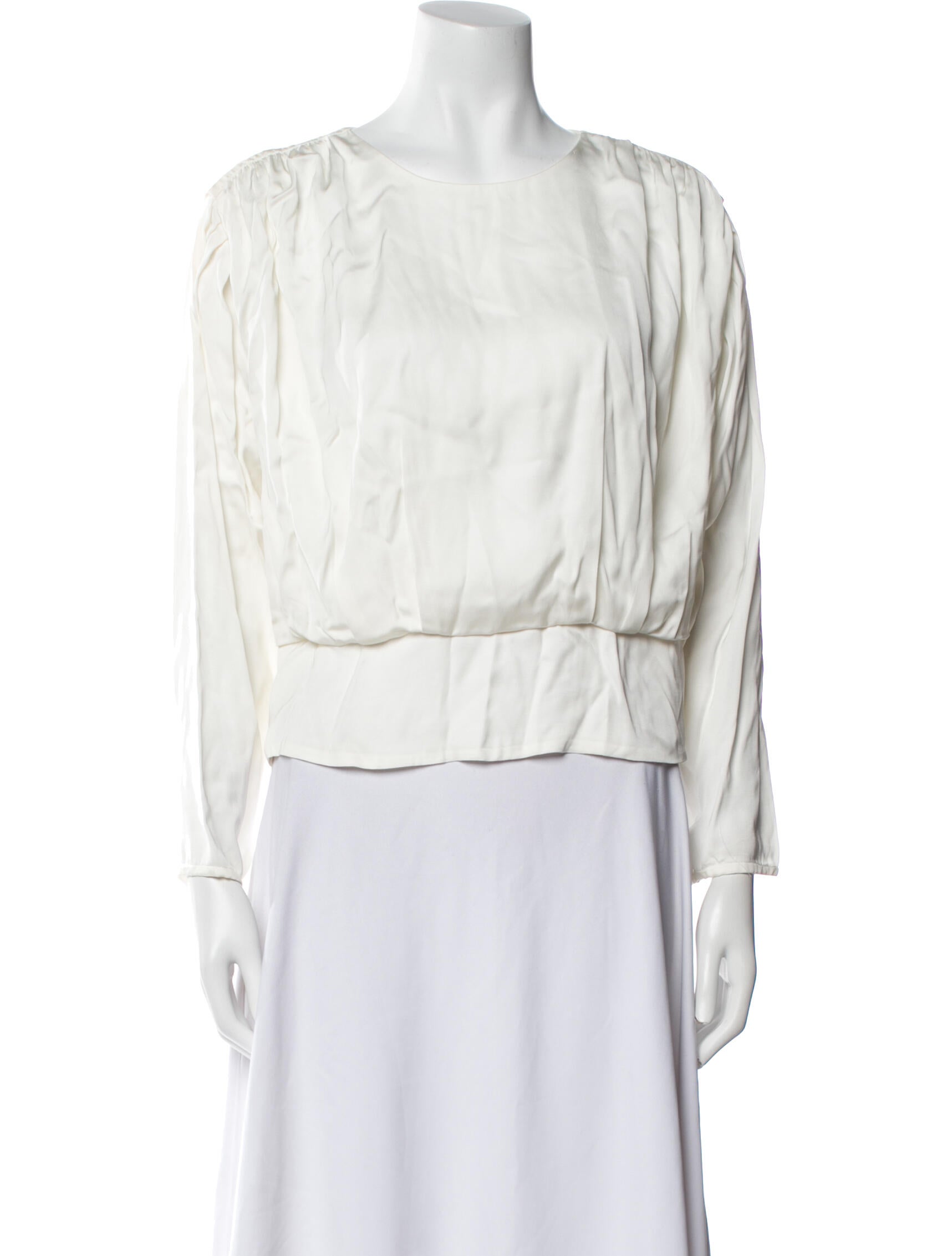 Sandro Bateau Neckline Three-Quarter Sleeve Blouse