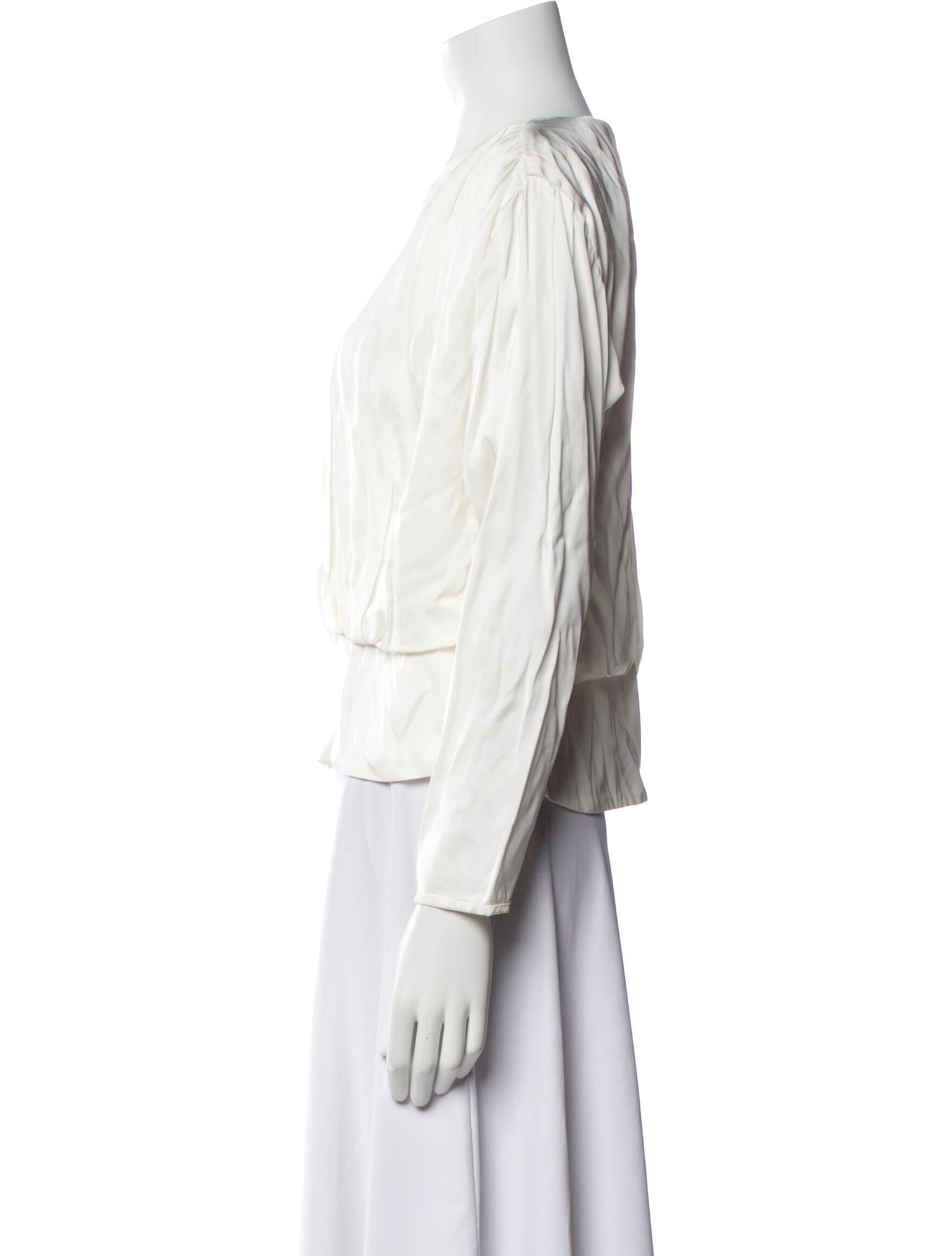 Sandro Bateau Neckline Three-Quarter Sleeve Blouse