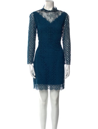 Sandro Lace Pattern Mini Dress