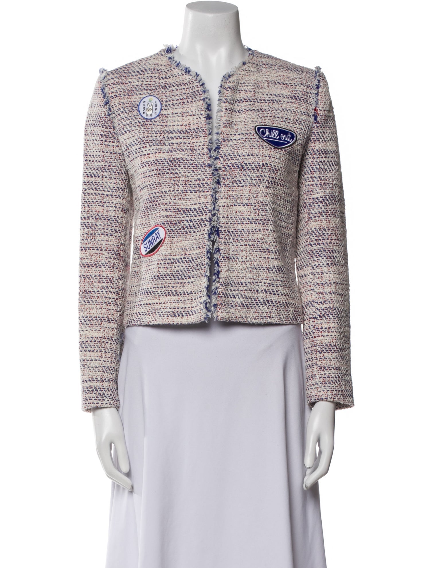 Sandro Tweed Pattern Jacket