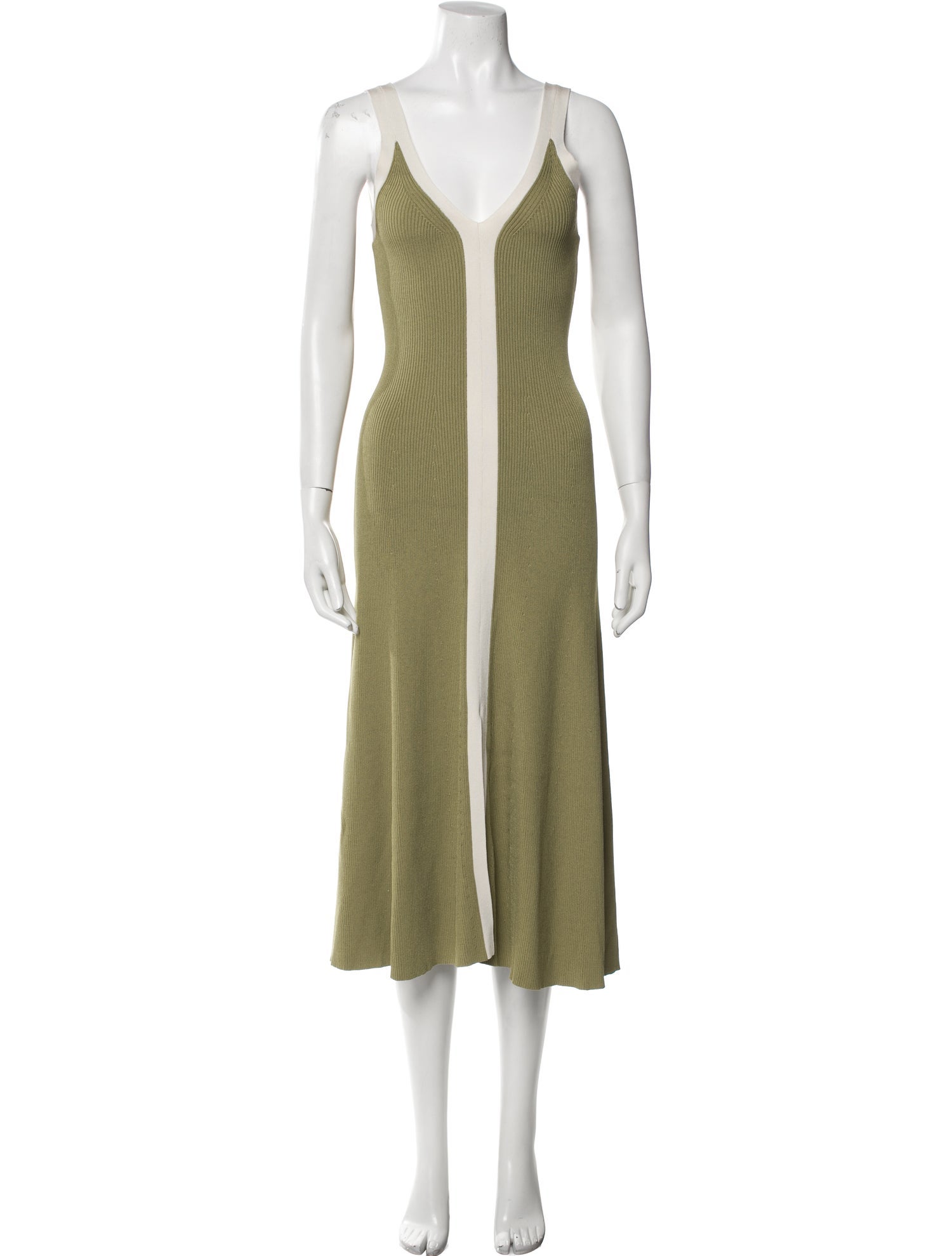 Sandro V-Neck Midi Length Dress