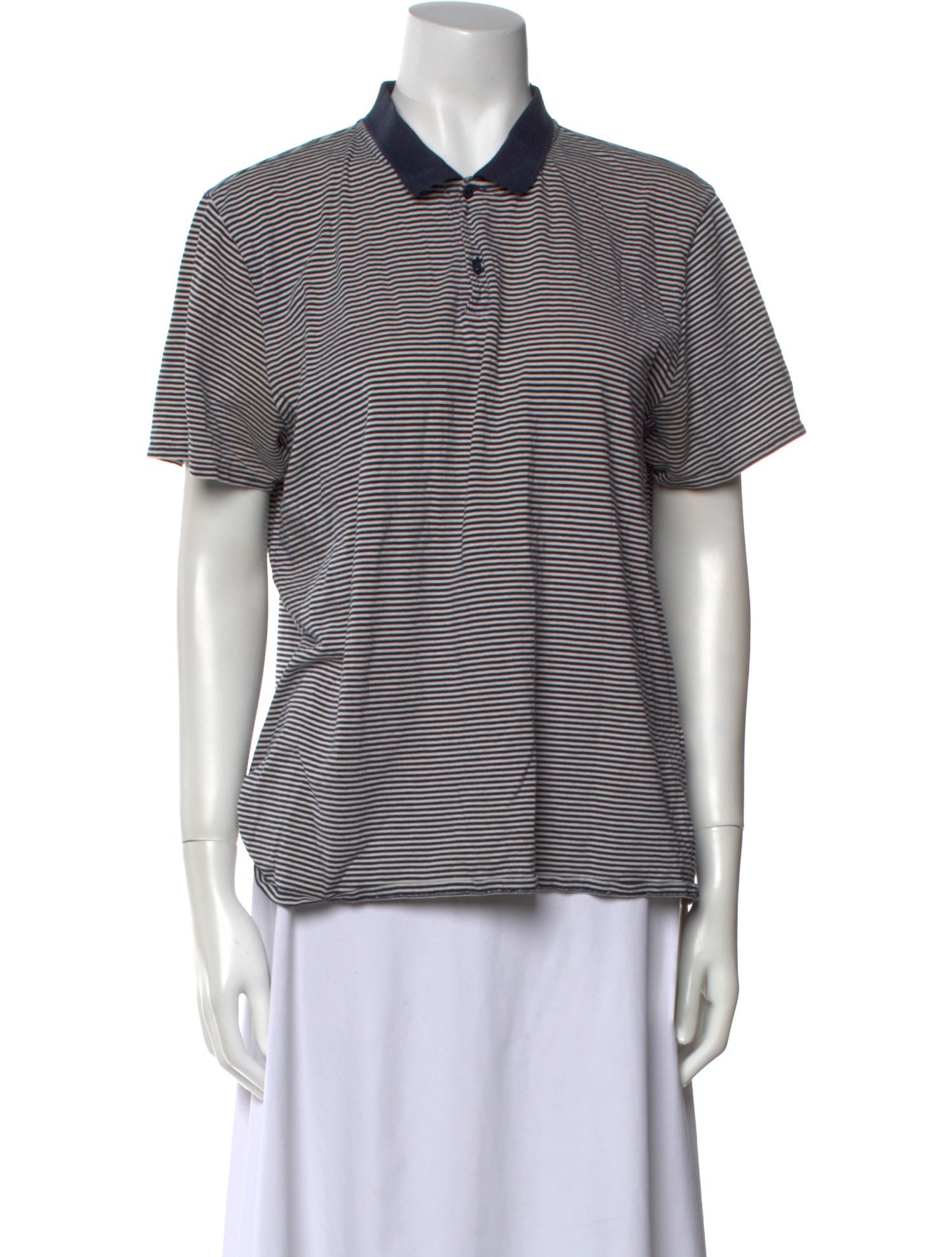 Sandro Striped Short Sleeve Polo