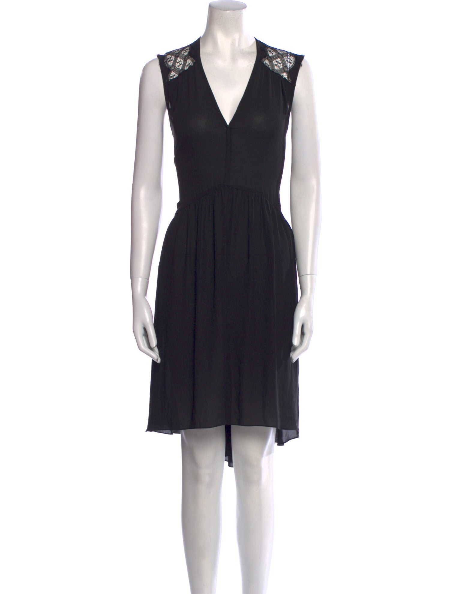 Sandro V-Neck Knee-Length Dress
