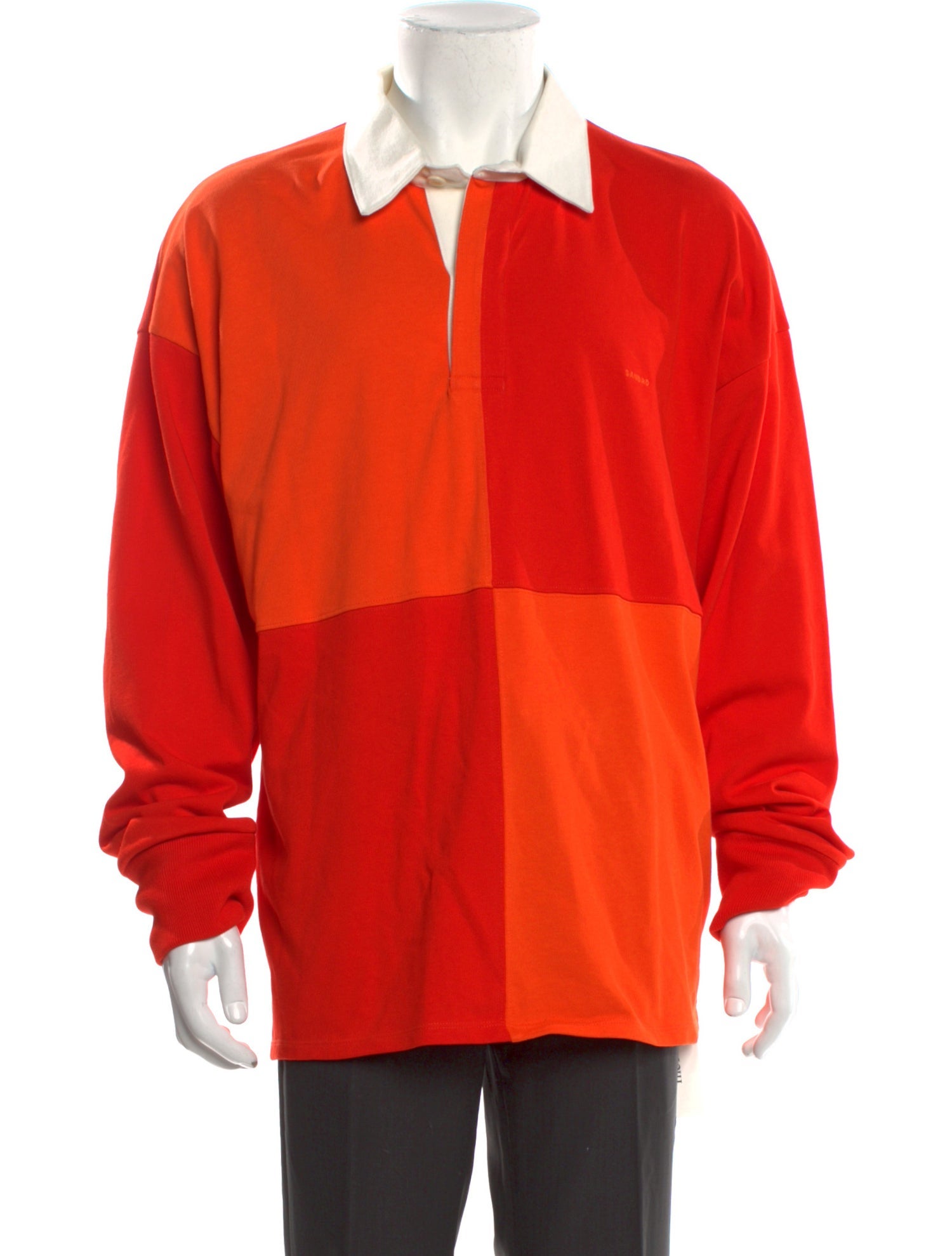 Sandro Collar Long Sleeve Polo Shirt