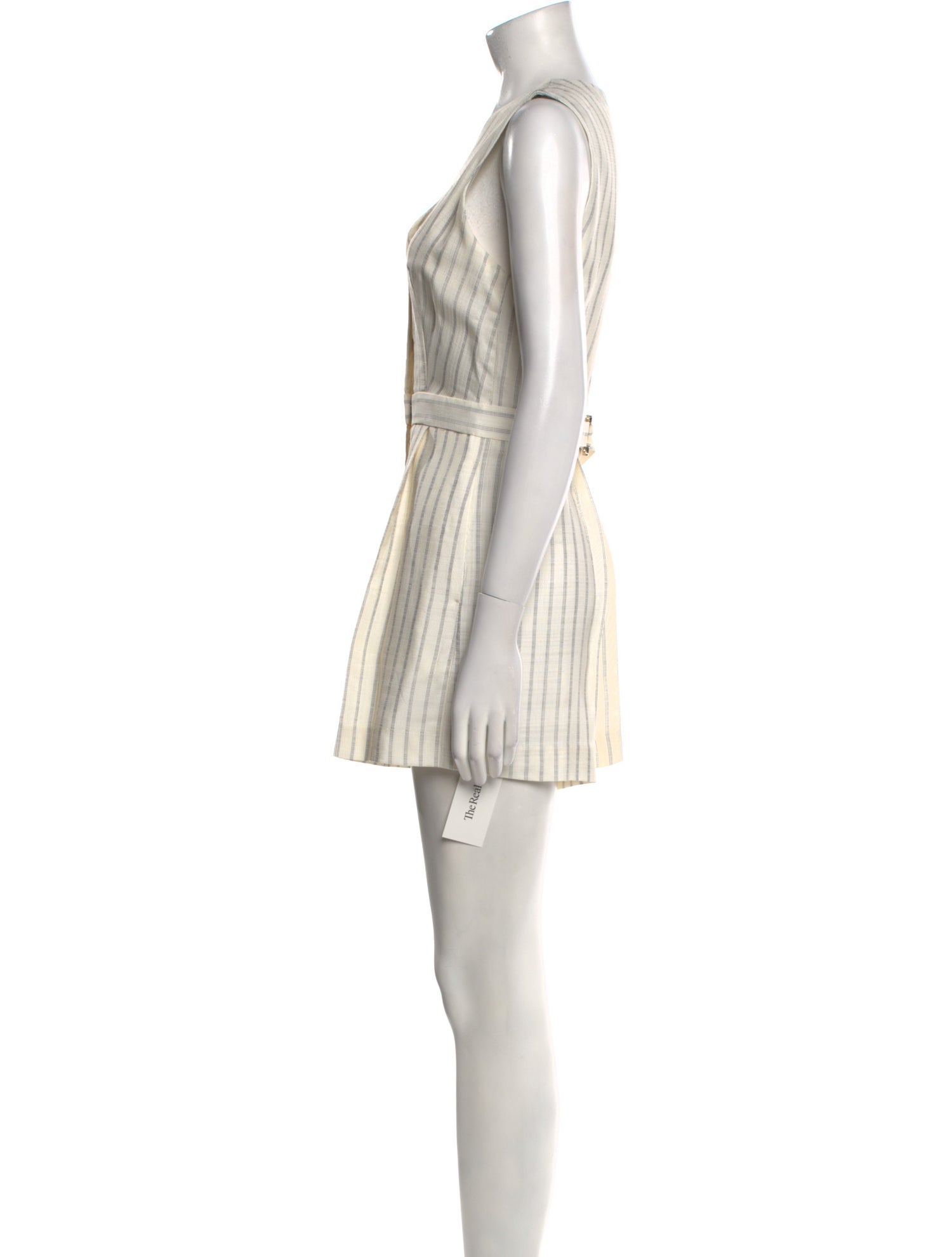 Sandro Striped V-Neck Romper