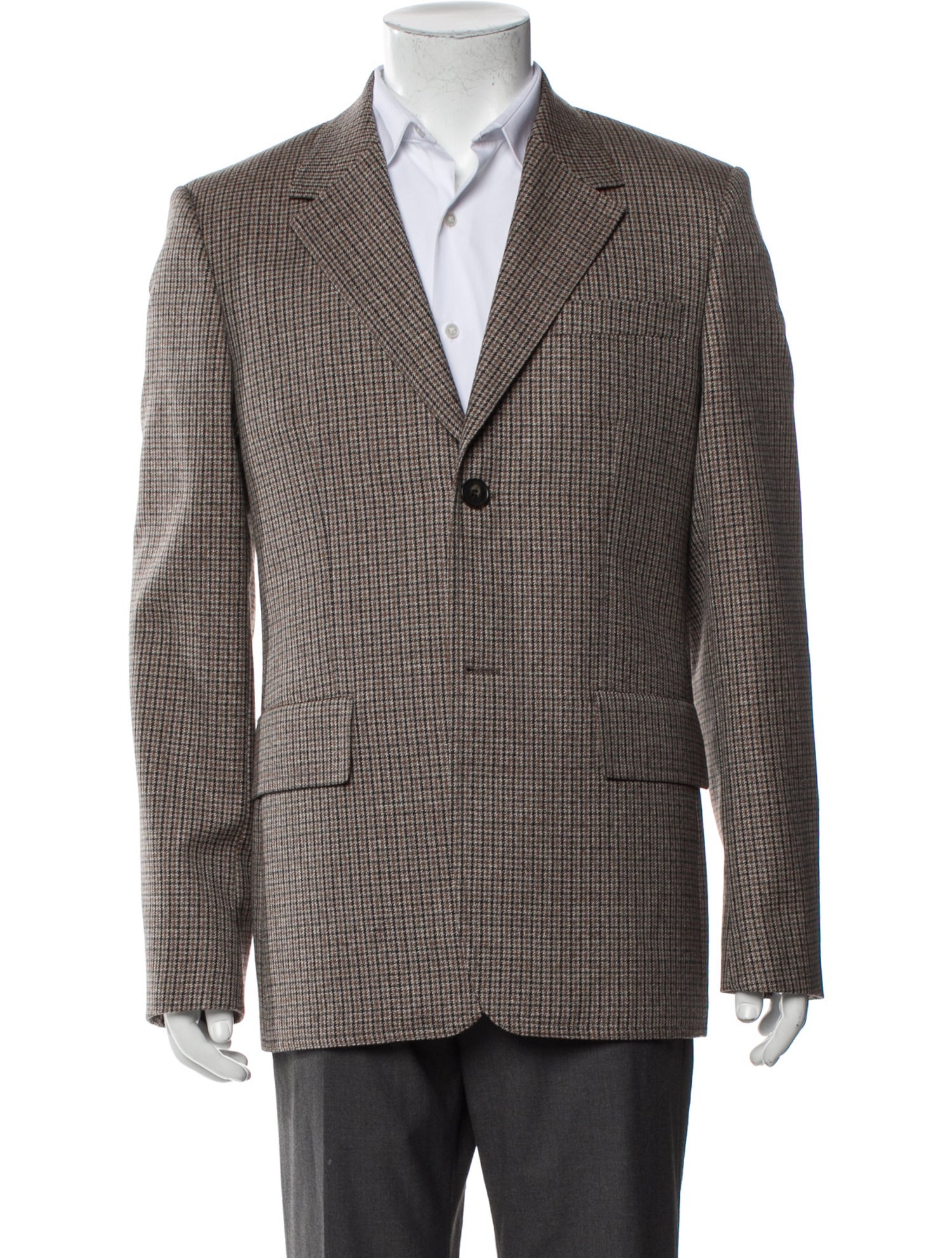 Sandro Wool Houndstooth Print Blazer