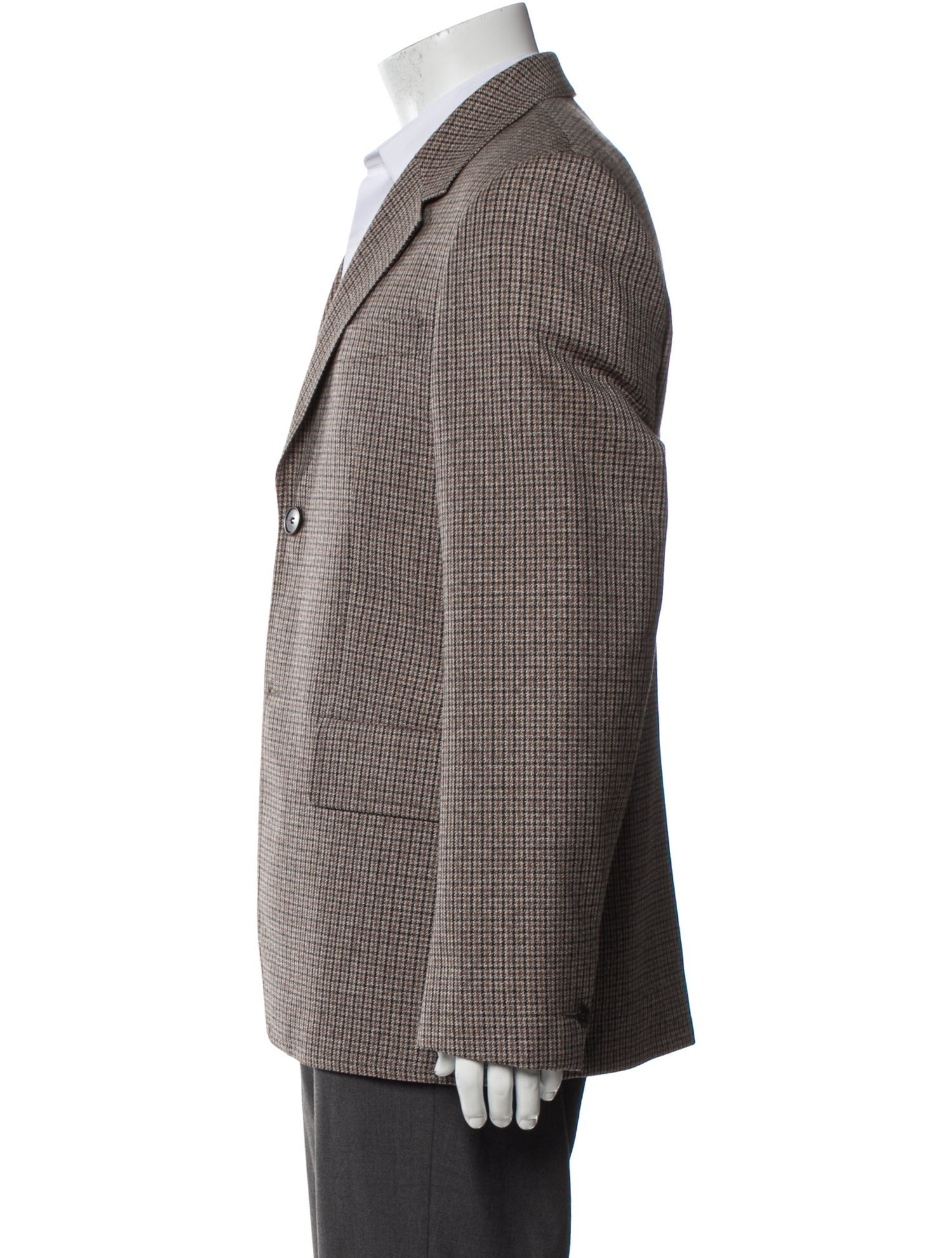 Sandro Wool Houndstooth Print Blazer