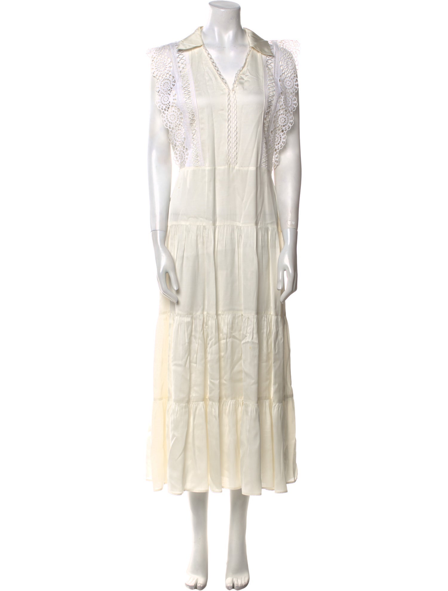 Sandro V-Neck Long Dress