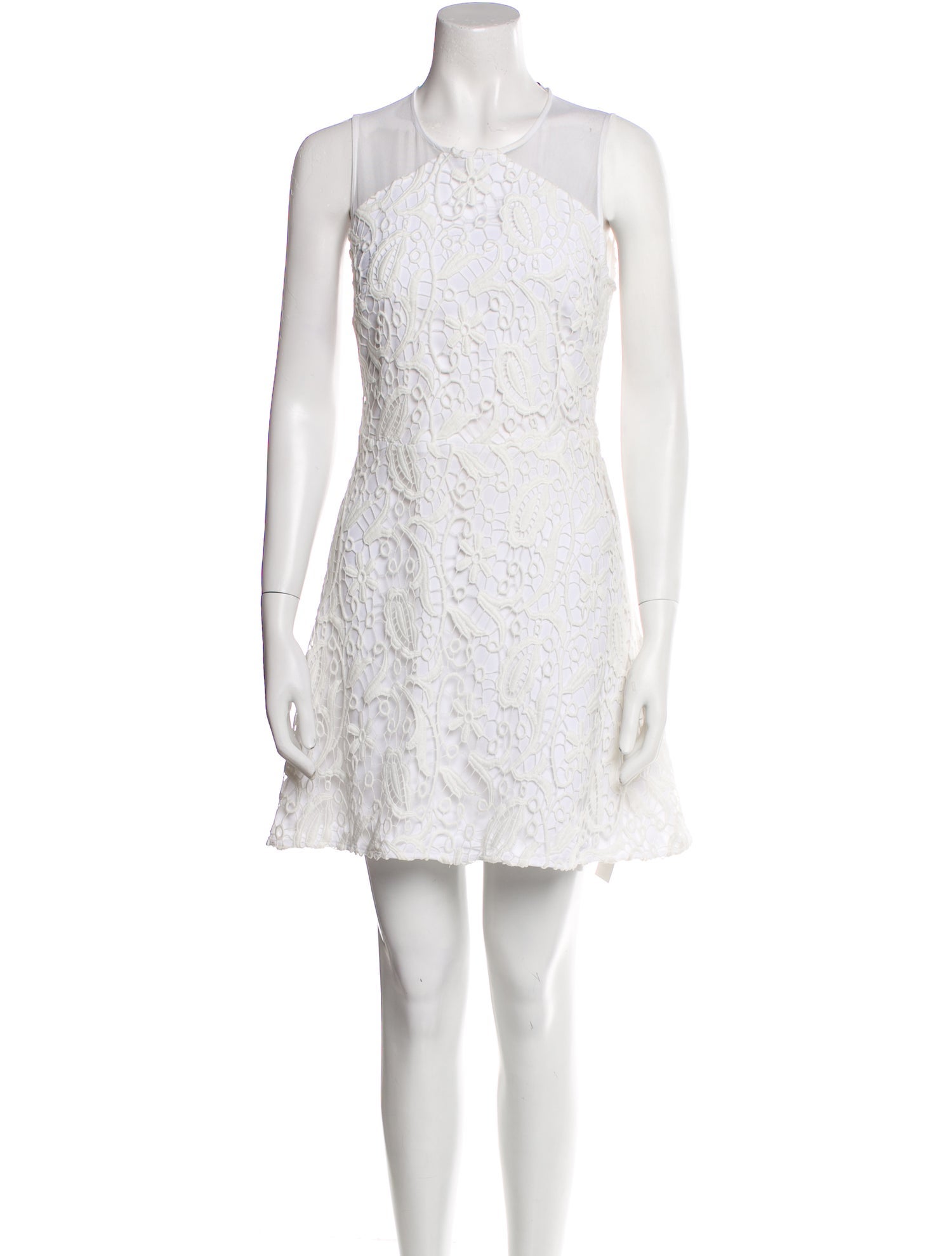 Sandro Lace Pattern Mini Dress