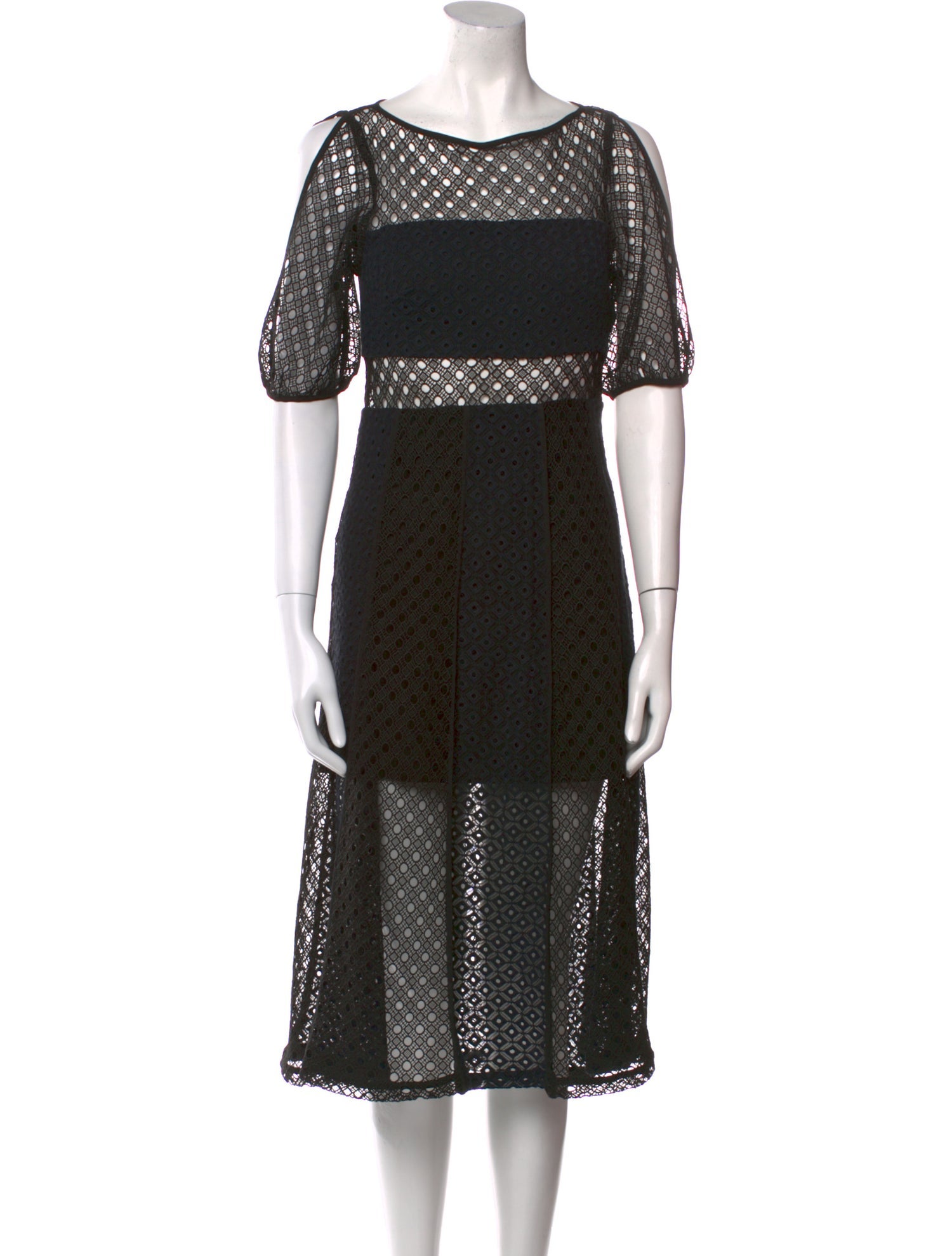 Sandro Lace Pattern Midi Length Dress