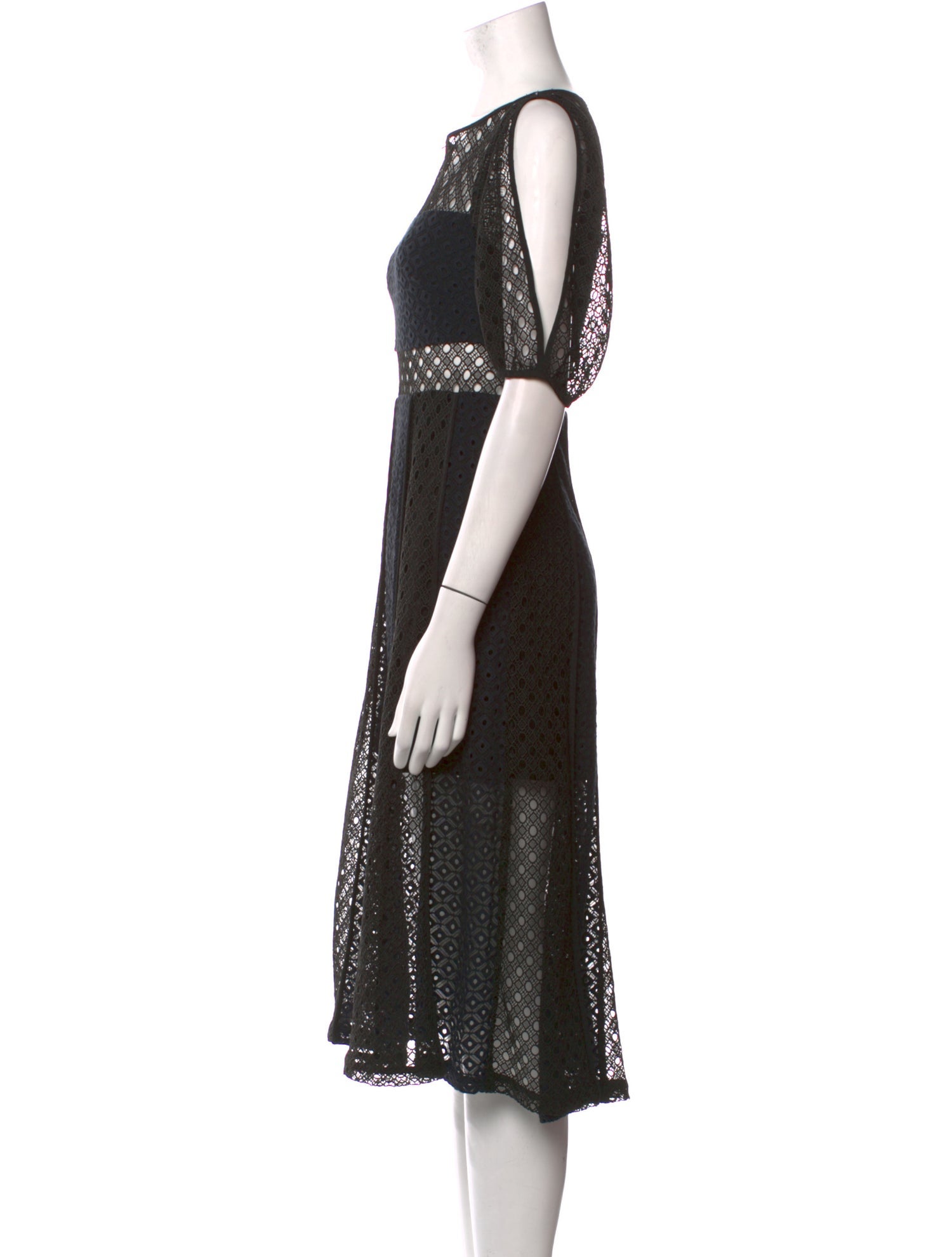 Sandro Lace Pattern Midi Length Dress