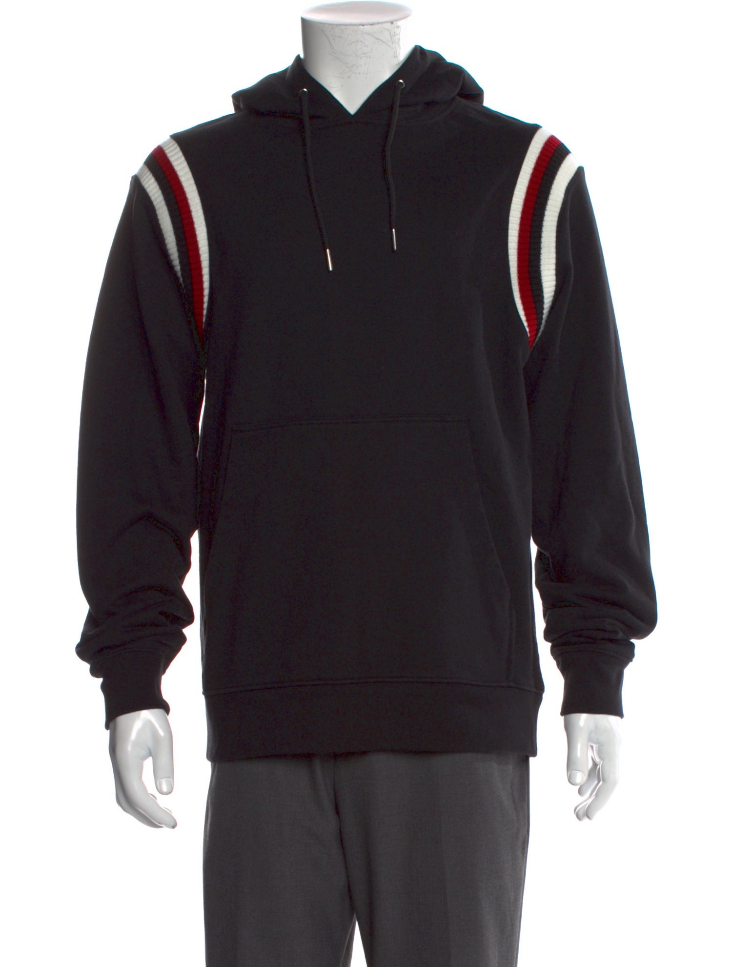 Sandro Striped Crew Neck Hoodie