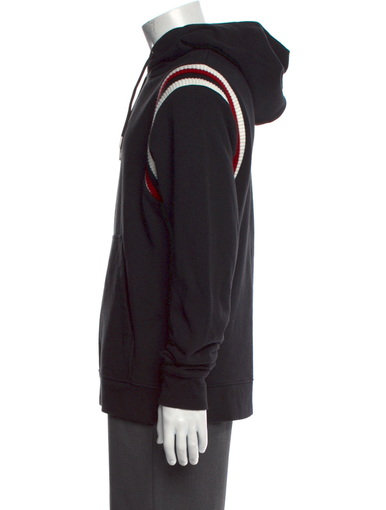 Sandro Striped Crew Neck Hoodie