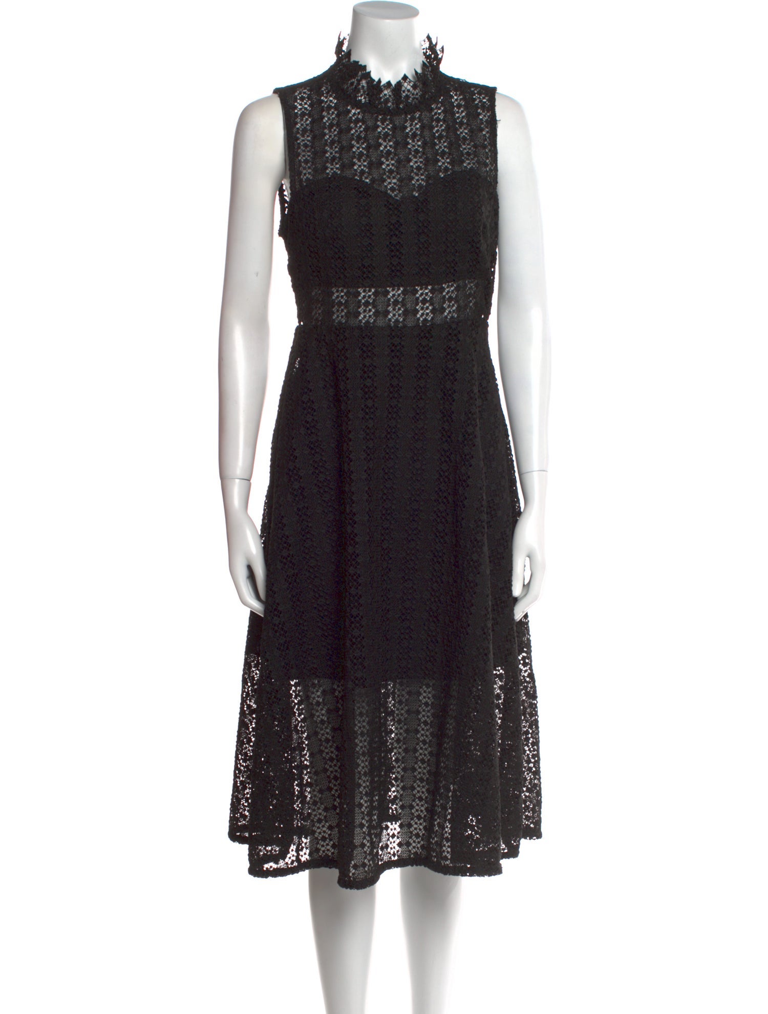 Sandro Lace Pattern Midi Length Dress