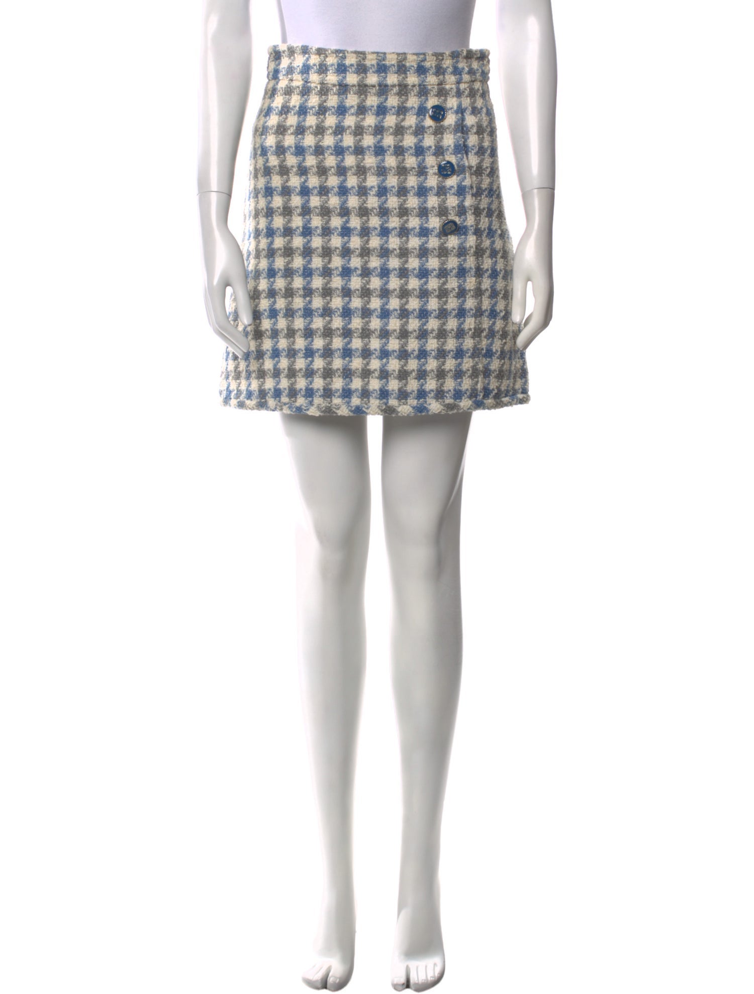 Sandro Plaid Print Mini Skirt