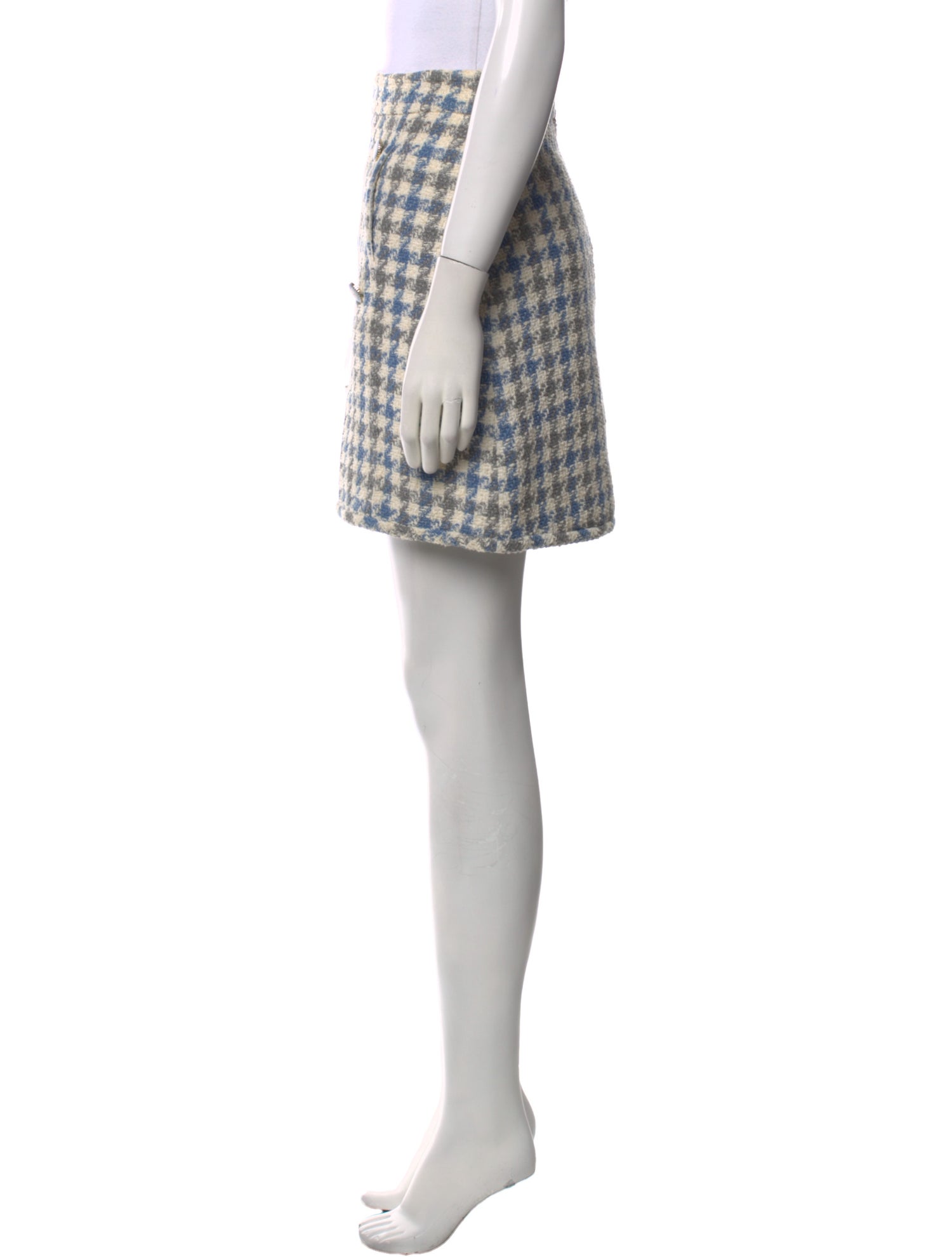 Sandro Plaid Print Mini Skirt