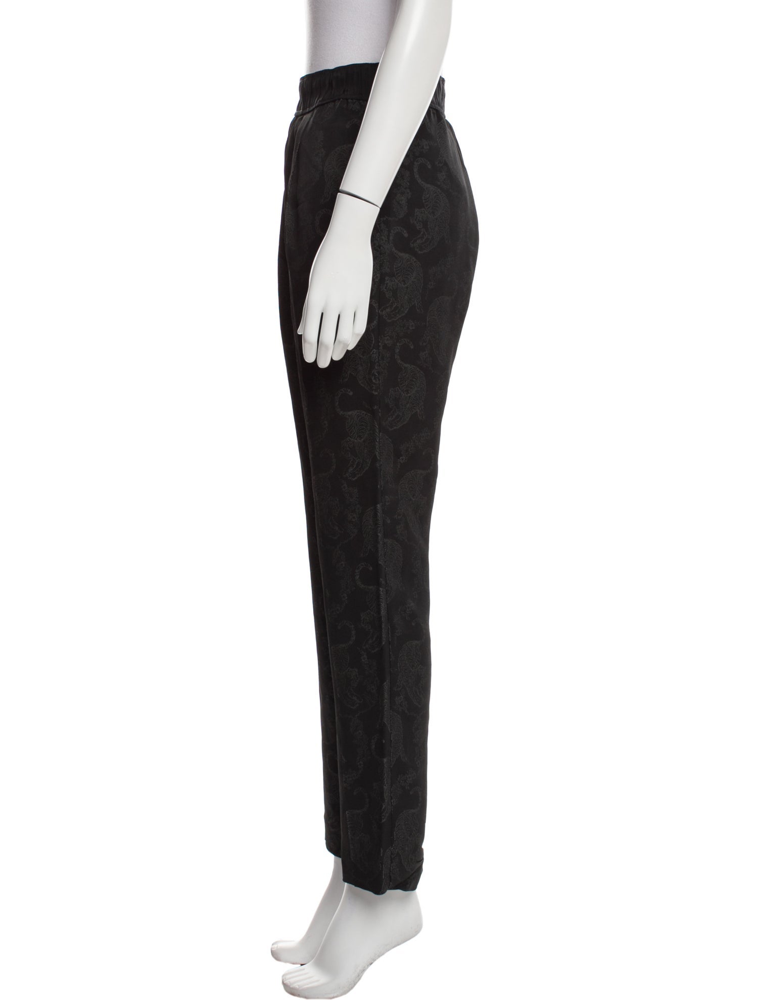 Sandro Printed Straight Leg Pants