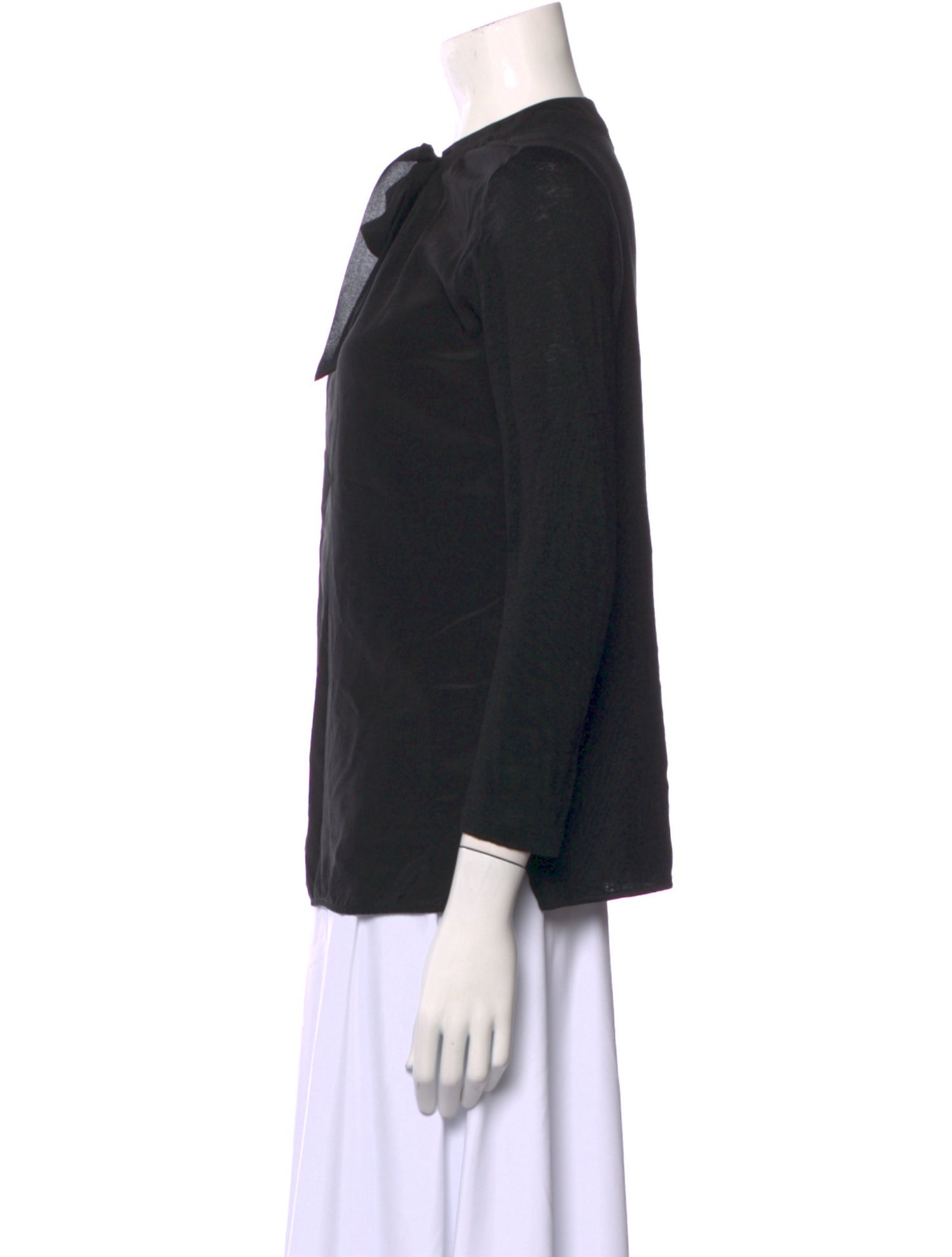 Sandro Silk Mock Neck Blouse