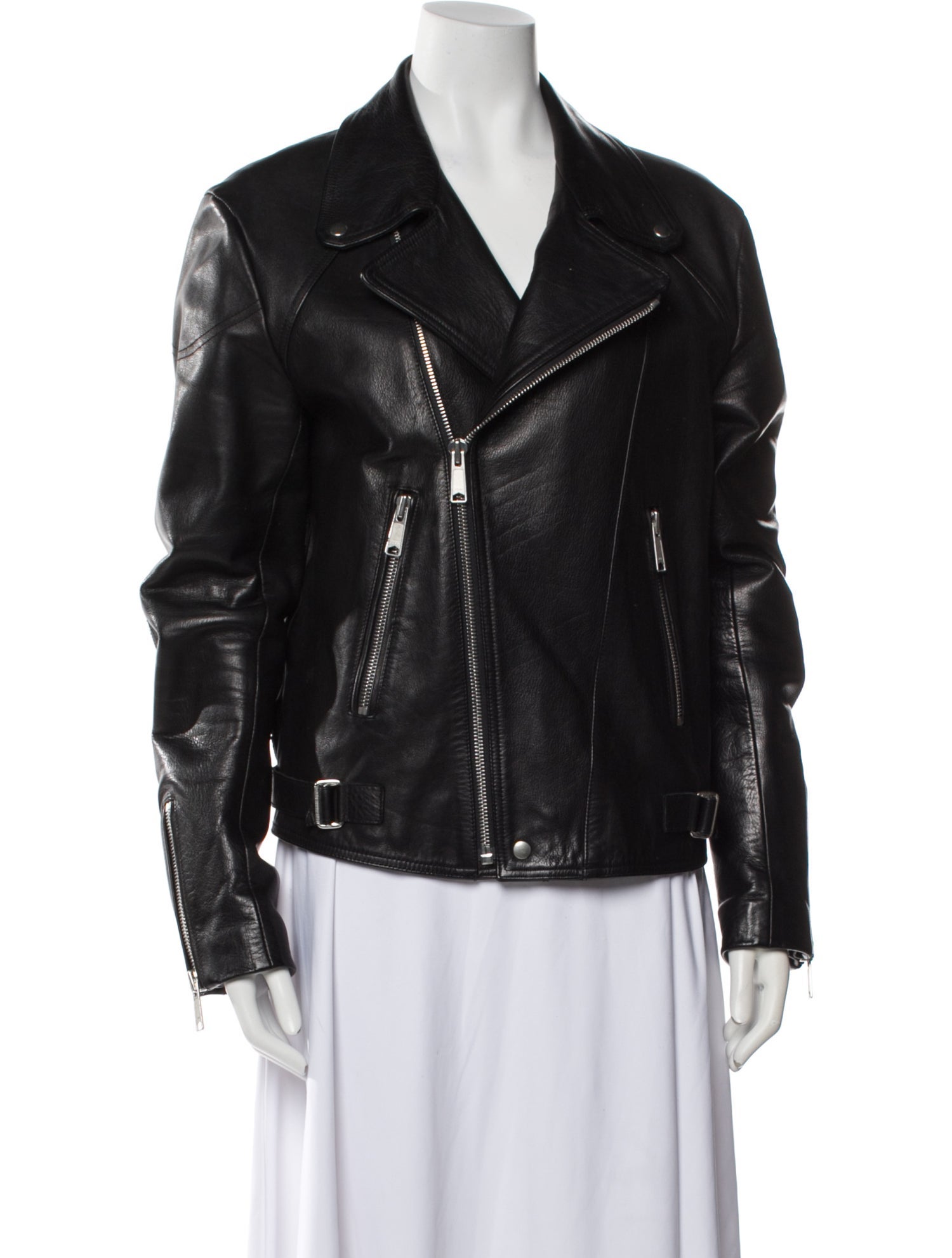 Sandro Leather Biker Jacket