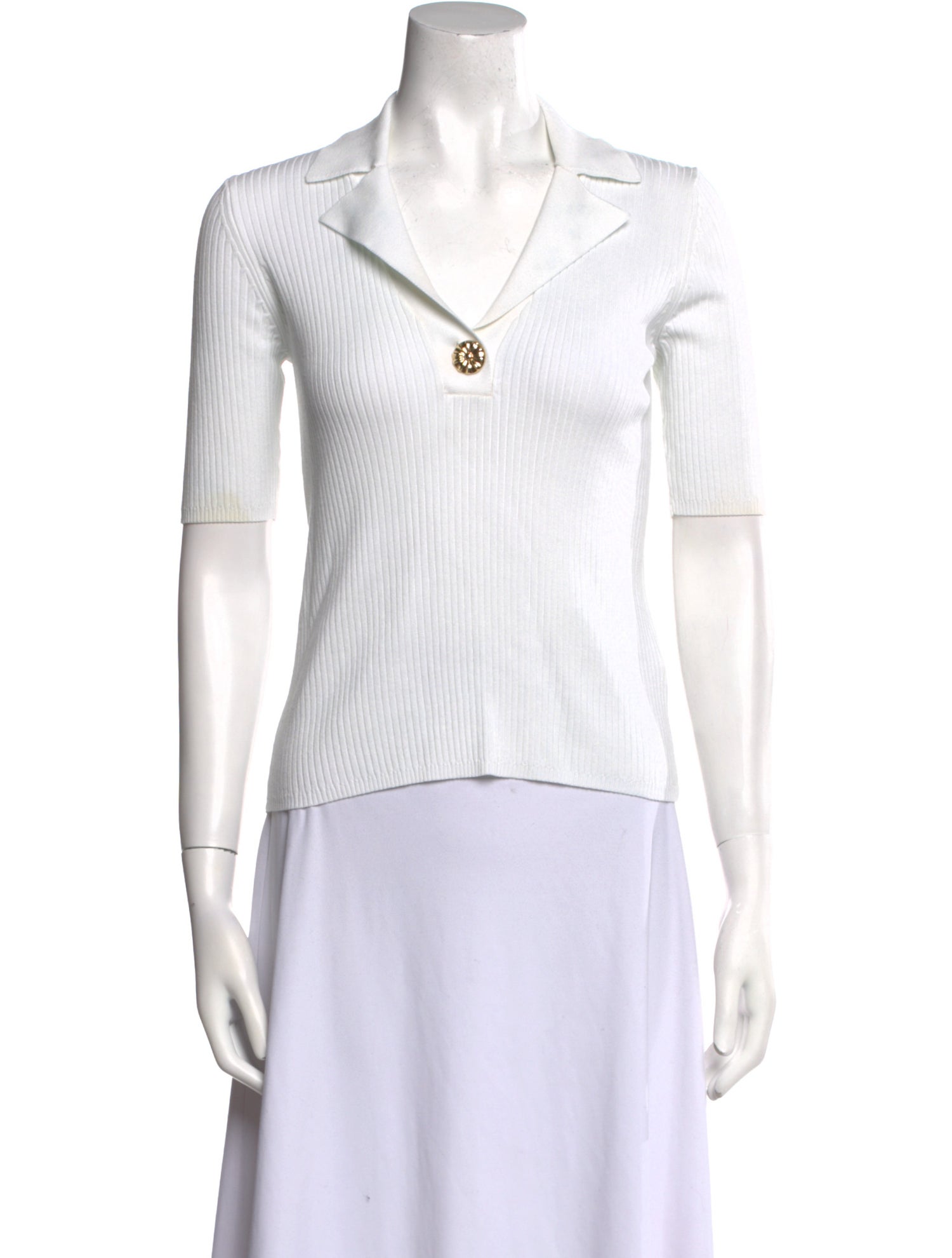 Sandro V-Neck Short Sleeve Polo