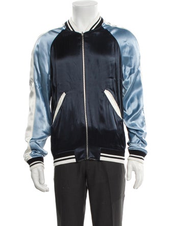 Sandro Colorblock Pattern Bomber Jacket
