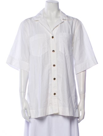 Sandro Three-Quarter Sleeve Button-Up Top