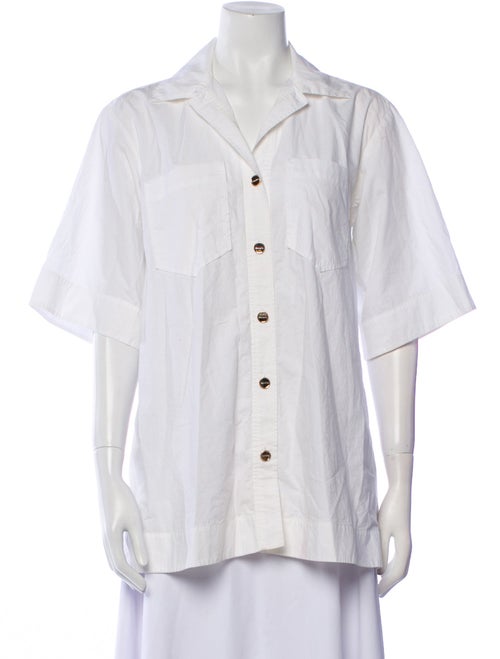Sandro Three-Quarter Sleeve Button-Up Top