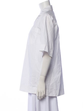 Sandro Three-Quarter Sleeve Button-Up Top