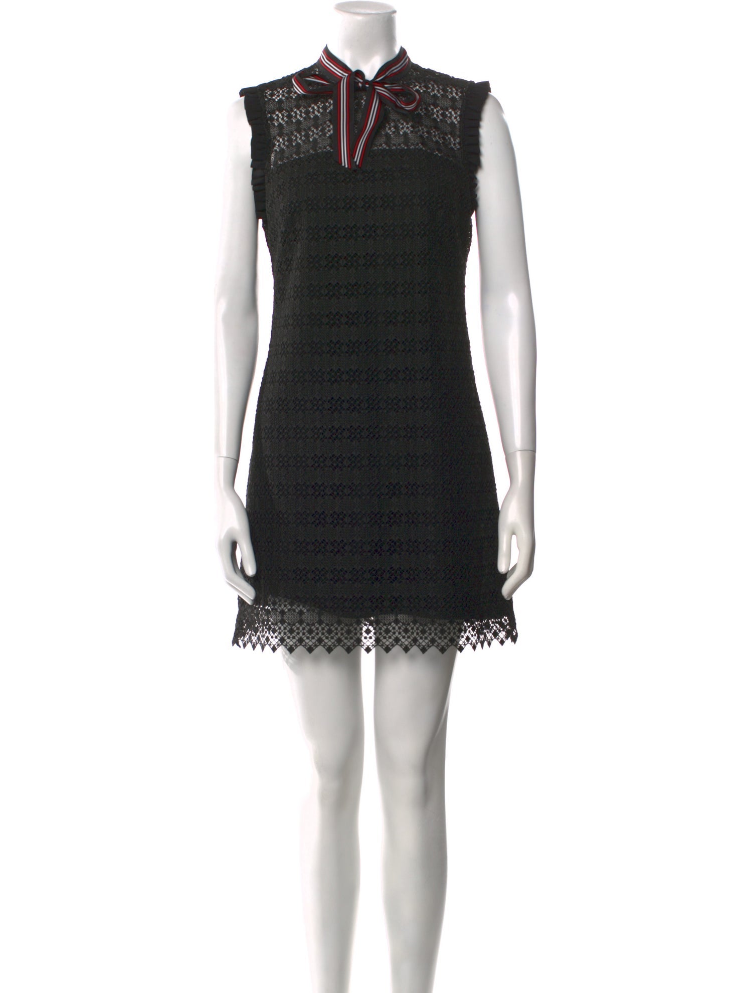 Sandro Mock Neck Mini Dress