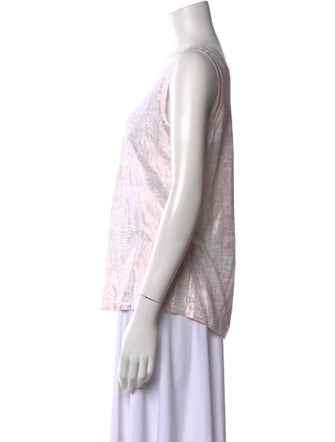 Sandro Graphic Print Scoop Neck Top