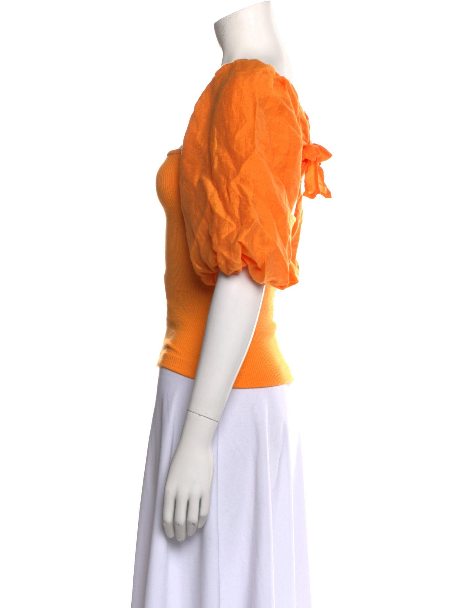 Sandro Square Neckline Short Sleeve Crop Top w/ Tags