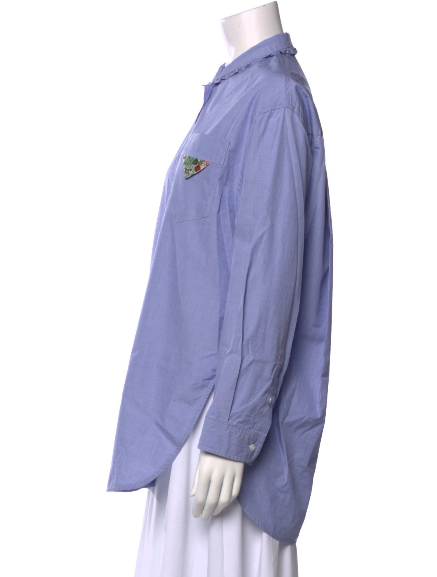 Sandro Long Sleeve Button-Up Top