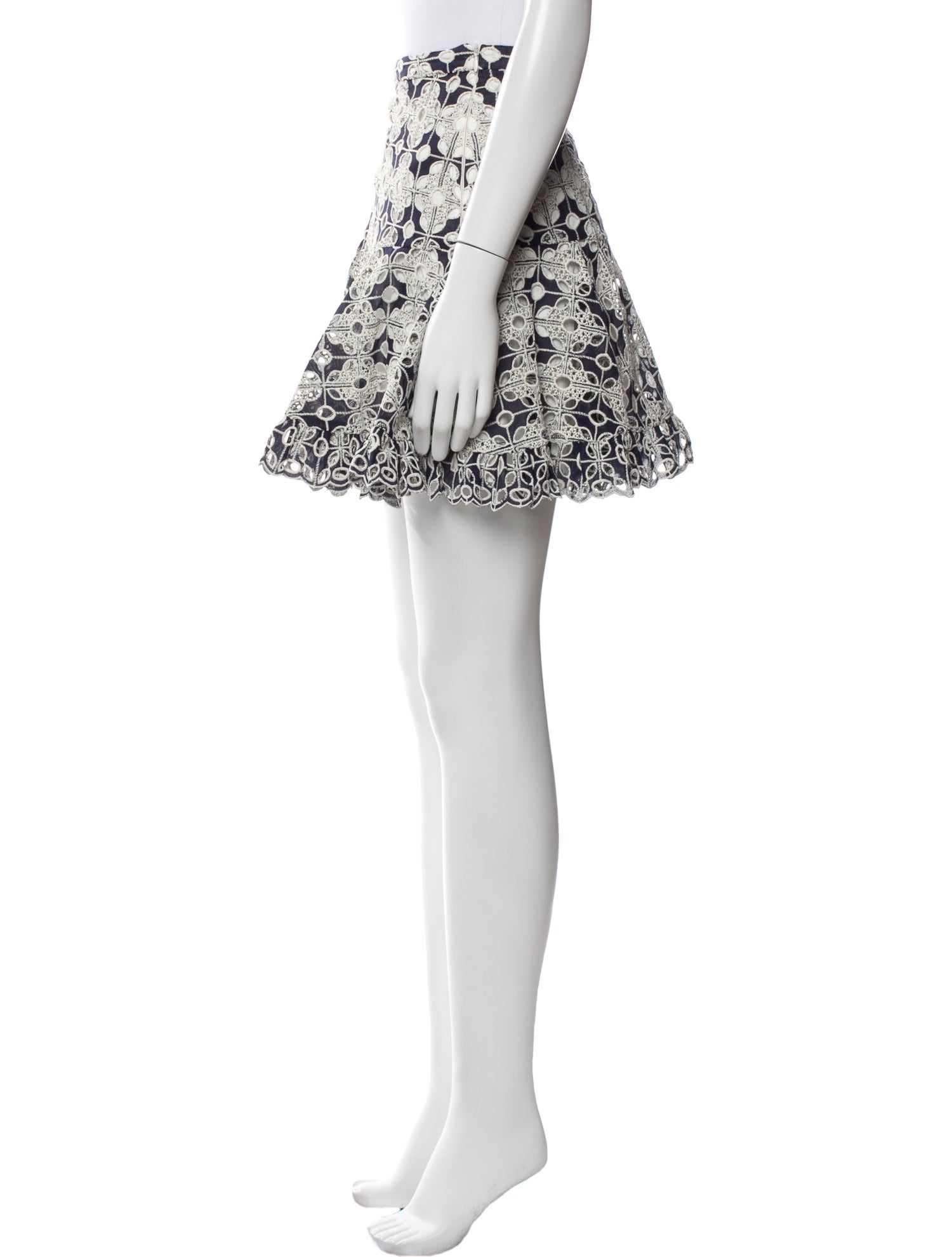 Sandro Printed Mini Skirt