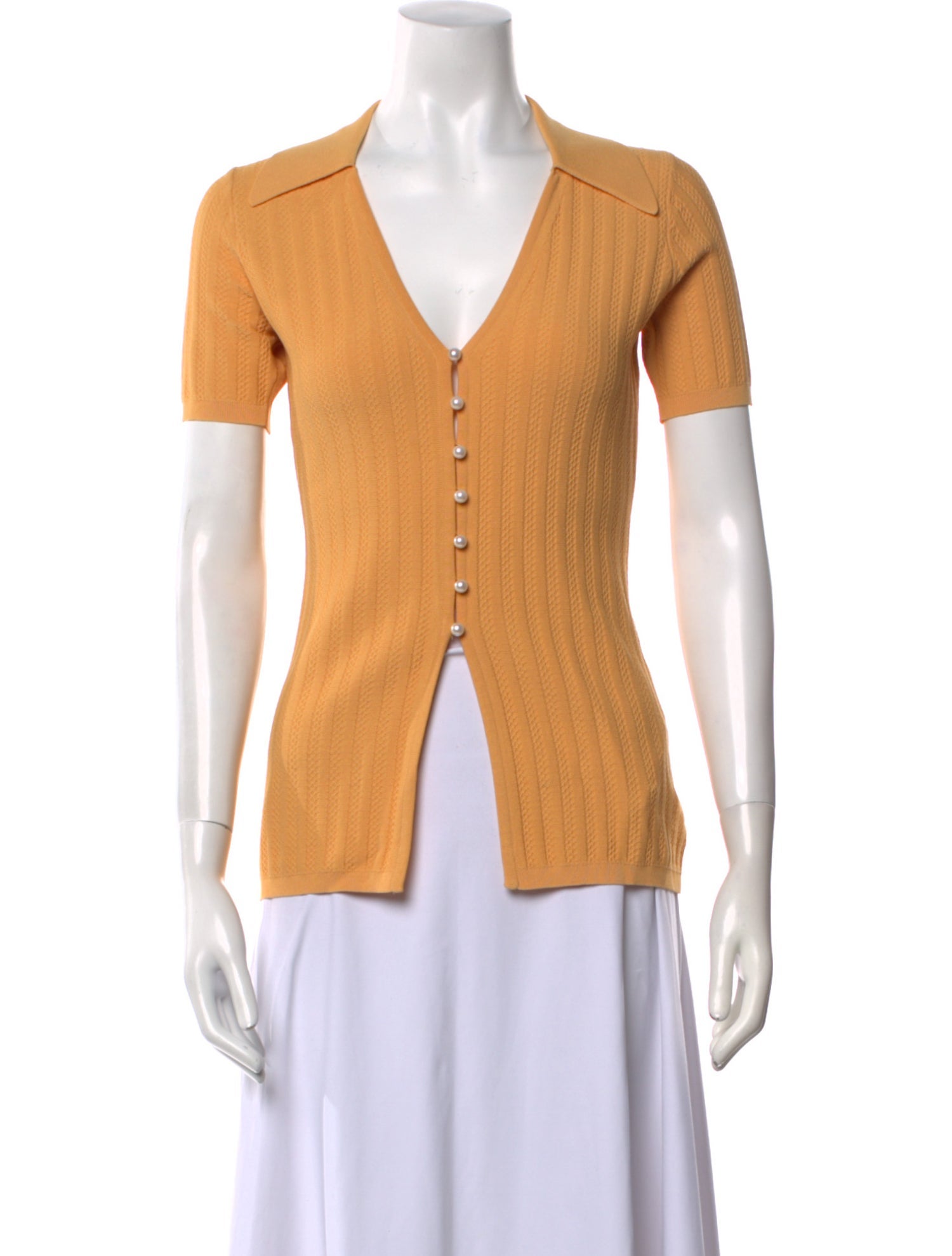 Sandro V-Neck Short Sleeve Polo