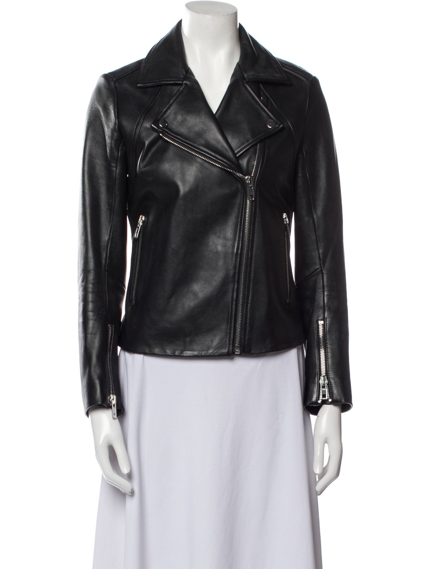 Sandro Leather Biker Jacket