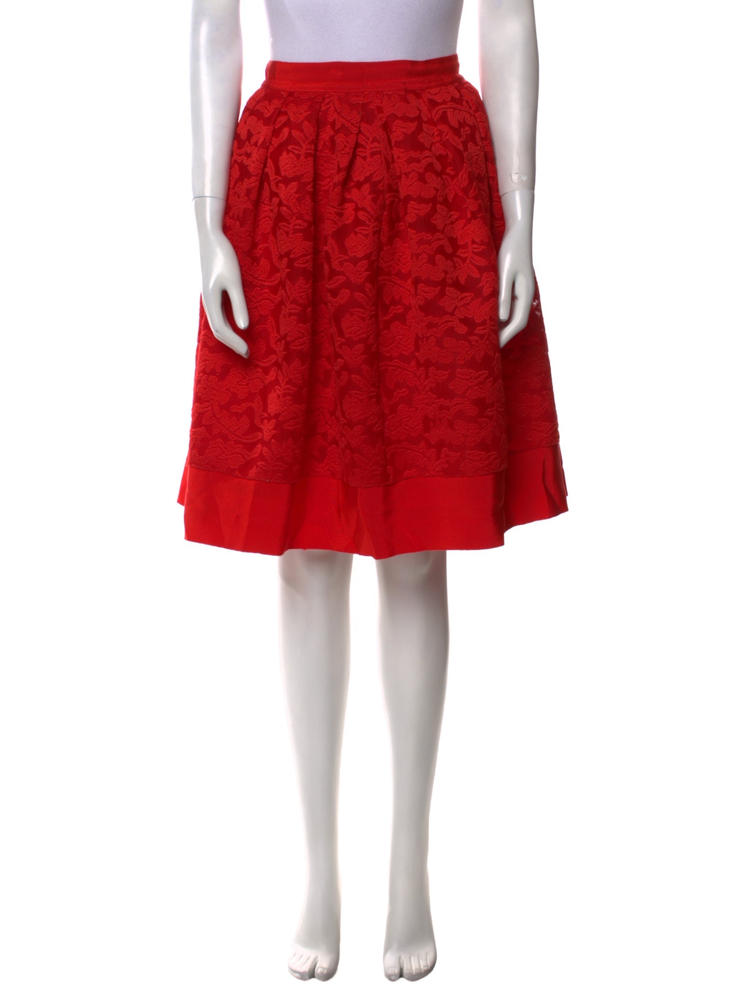 Sandro Embroidered Accent Knee-Length Skirt