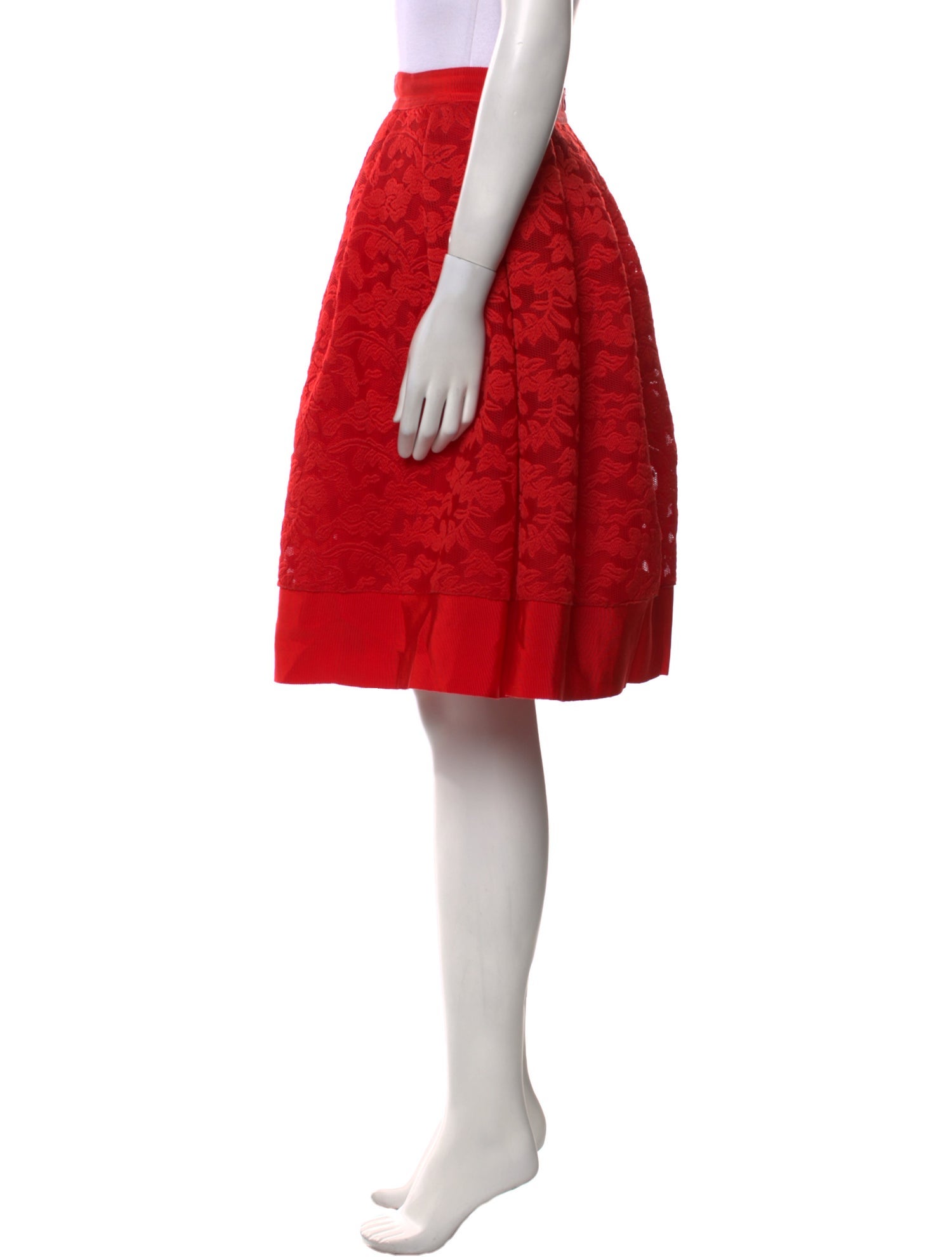 Sandro Embroidered Accent Knee-Length Skirt