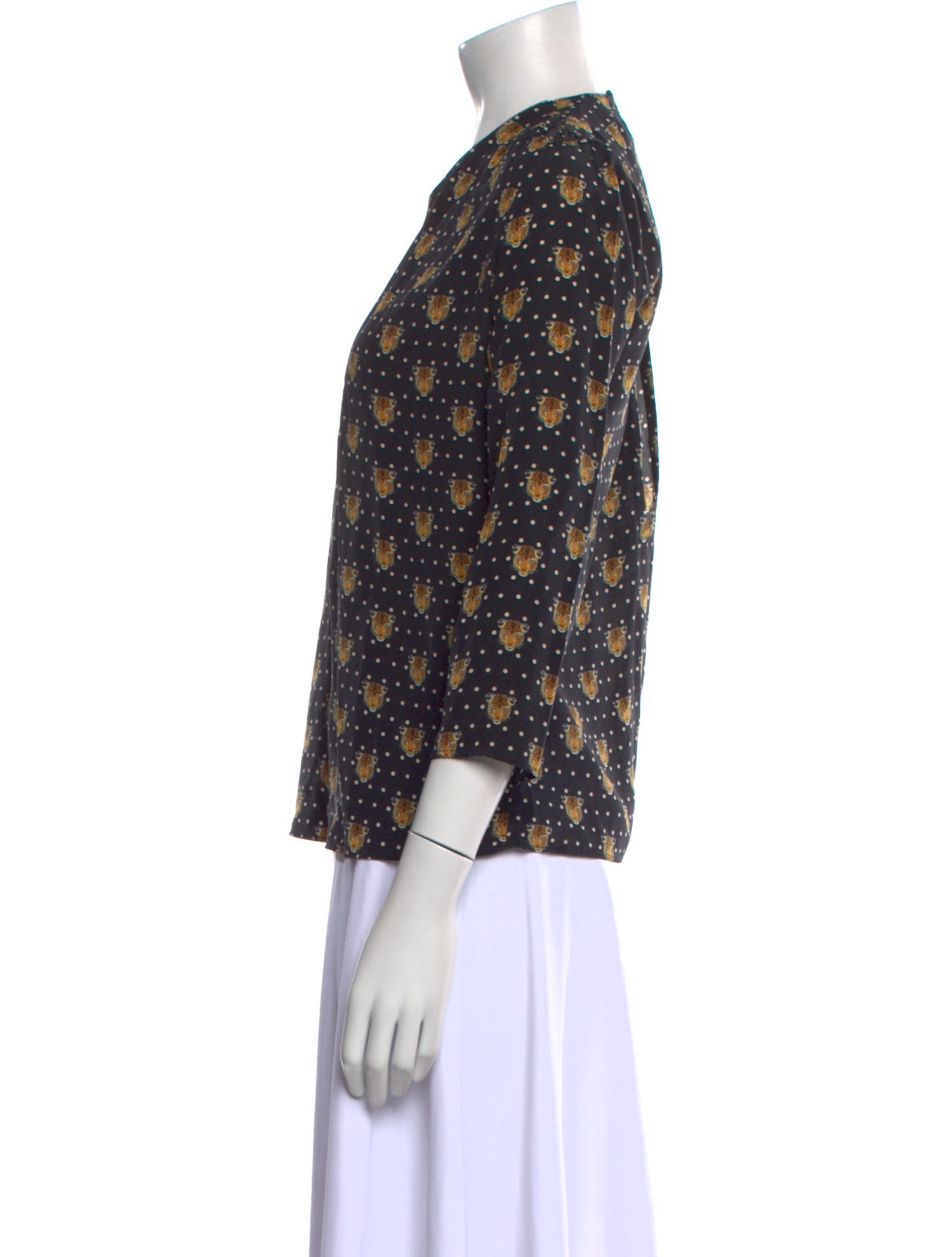 Sandro Silk Printed Blouse
