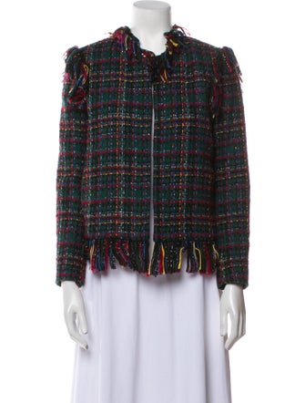 Sandro Tweed Pattern Jacket