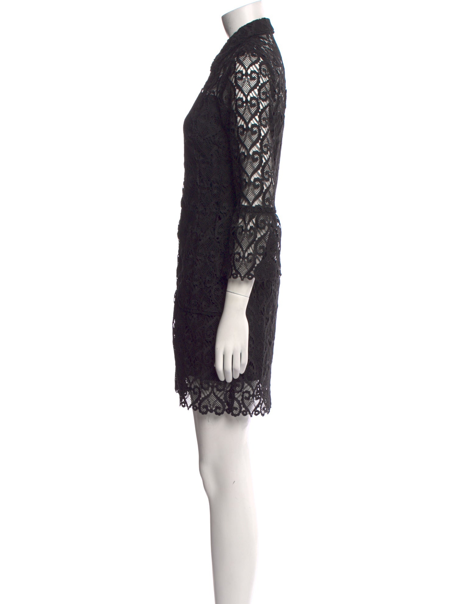 Sandro Lace Pattern Mini Dress