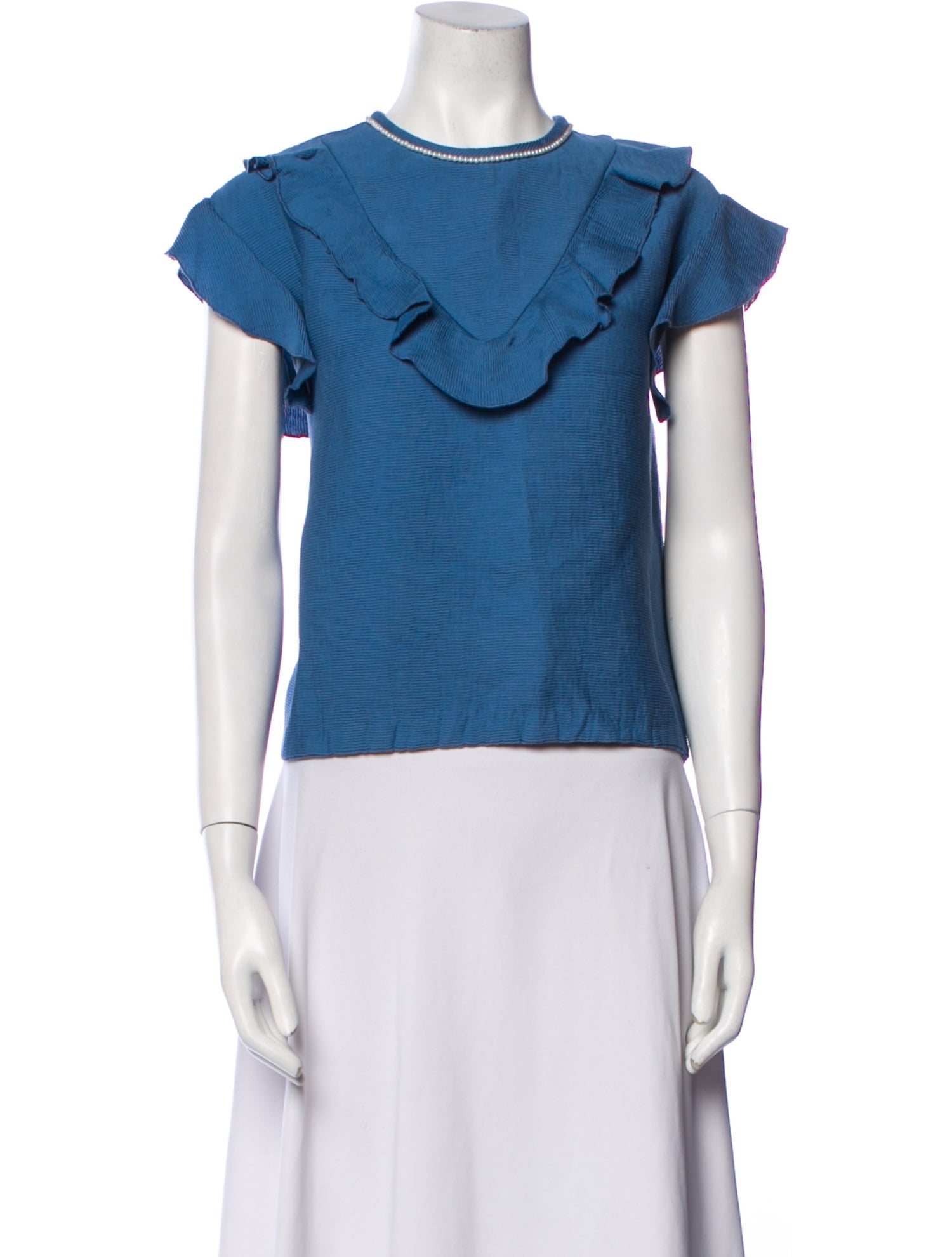 Sandro Crew Neck Short Sleeve Top