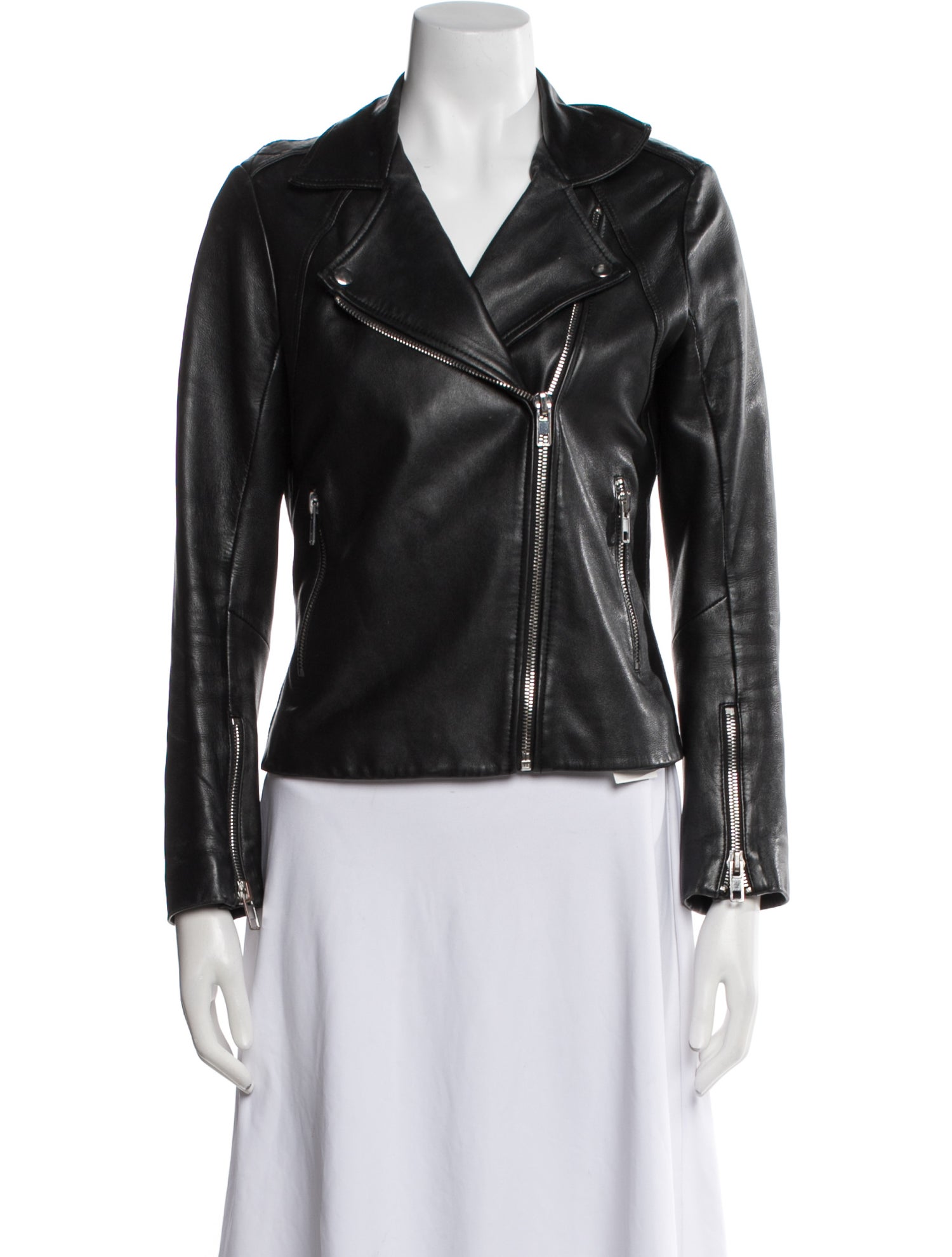 Sandro Leather Biker Jacket