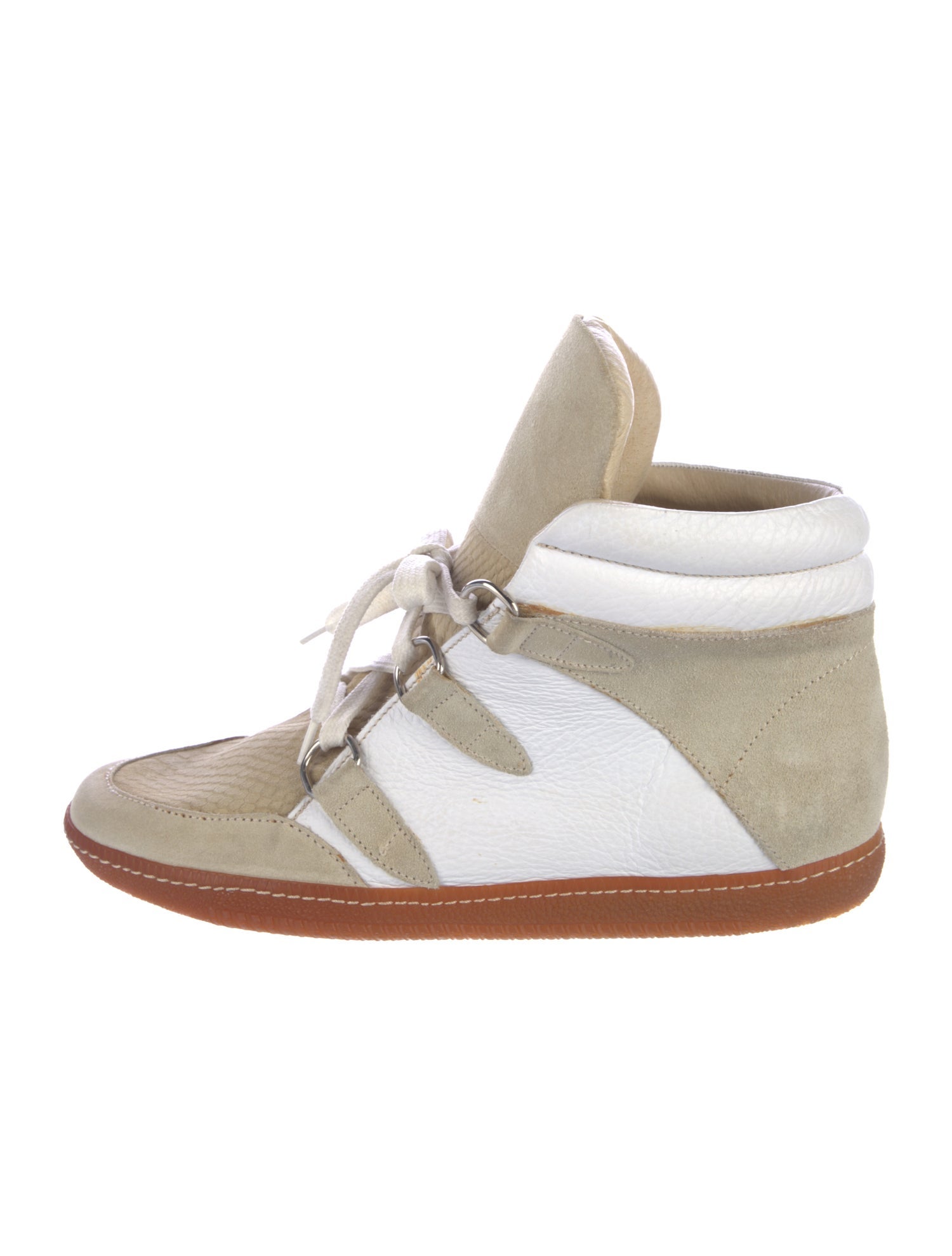 Sandro Suede Colorblock Pattern Lace-Up Boots