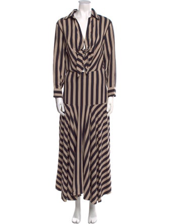 Sandro Striped Long Dress