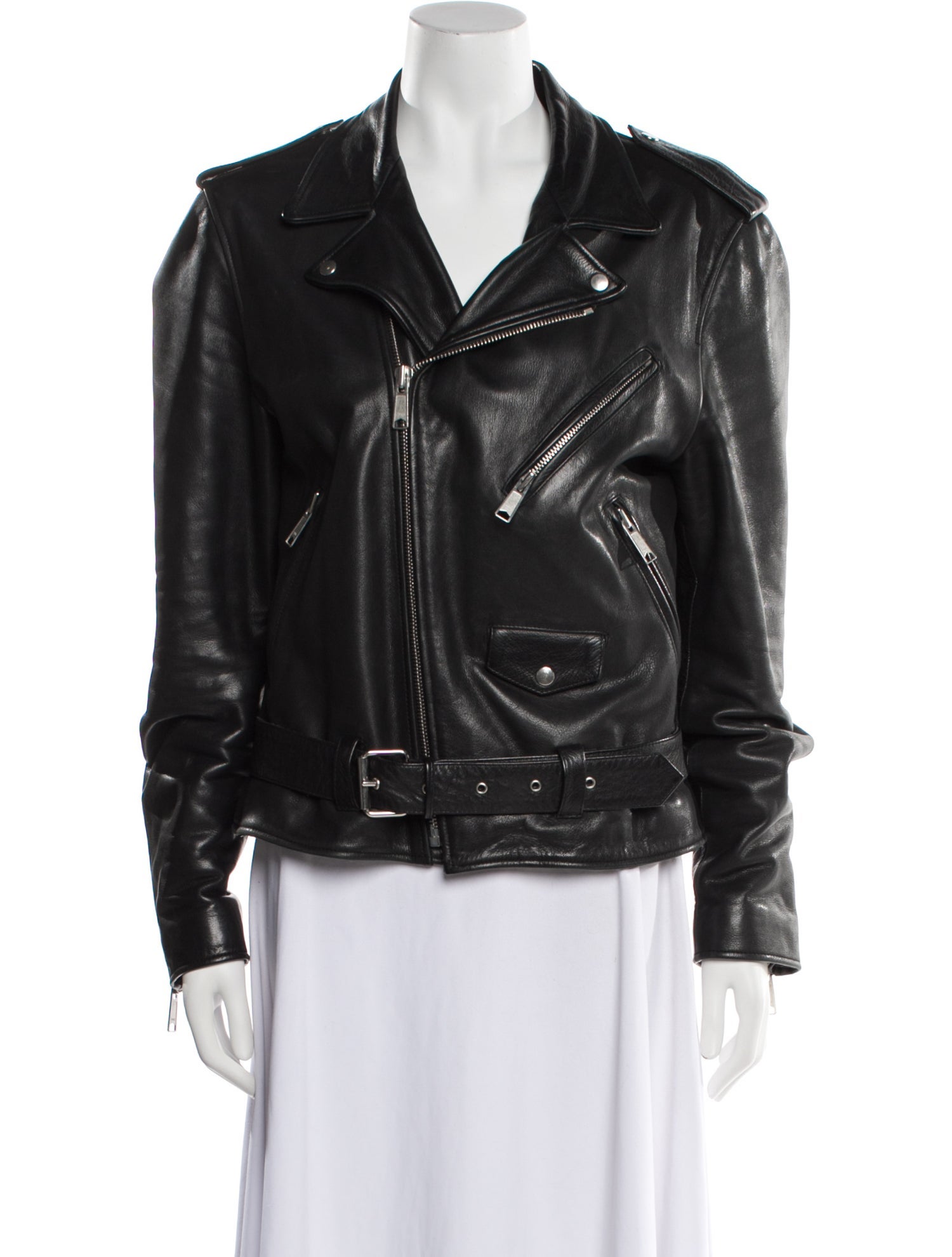Sandro Leather Biker Jacket