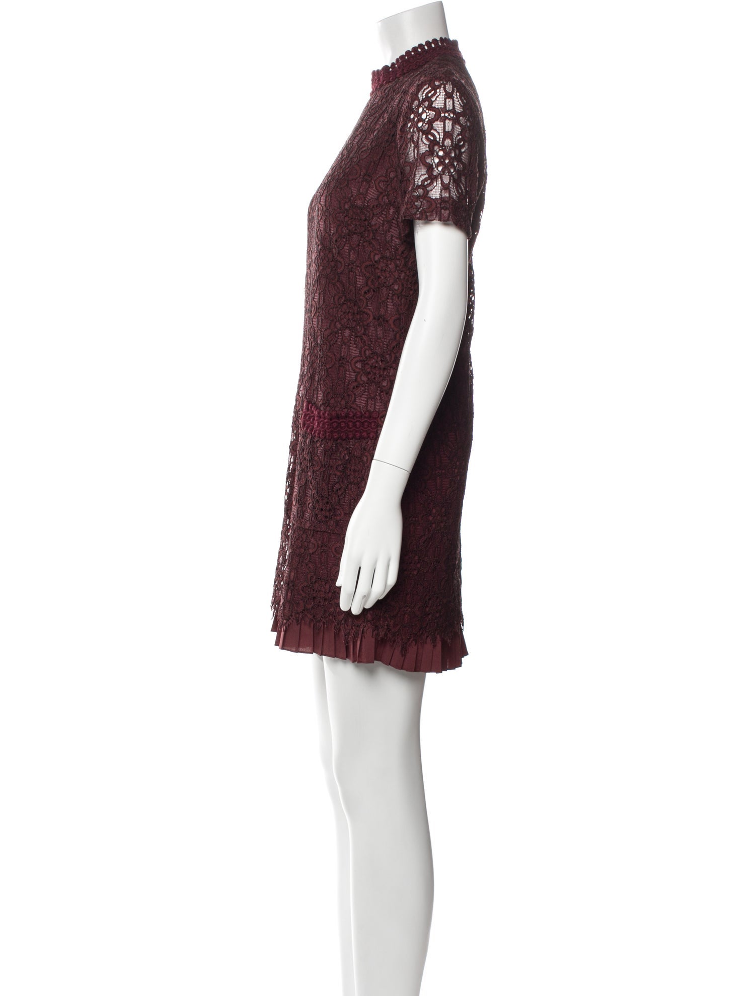 Sandro Lace Pattern Mini Dress