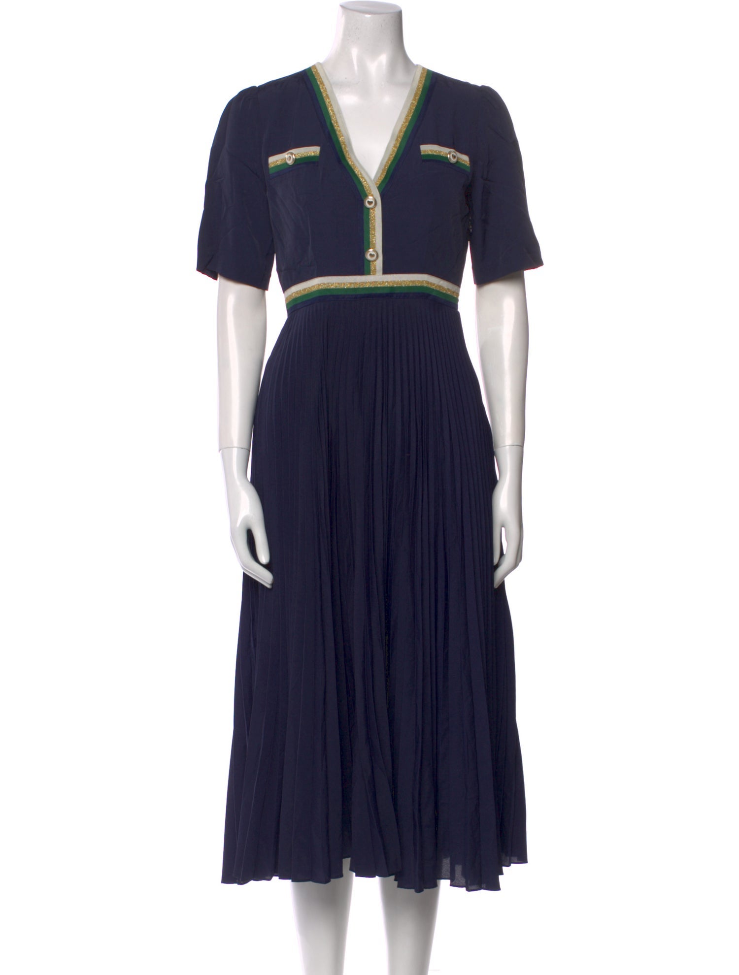 Sandro V-Neck Long Dress