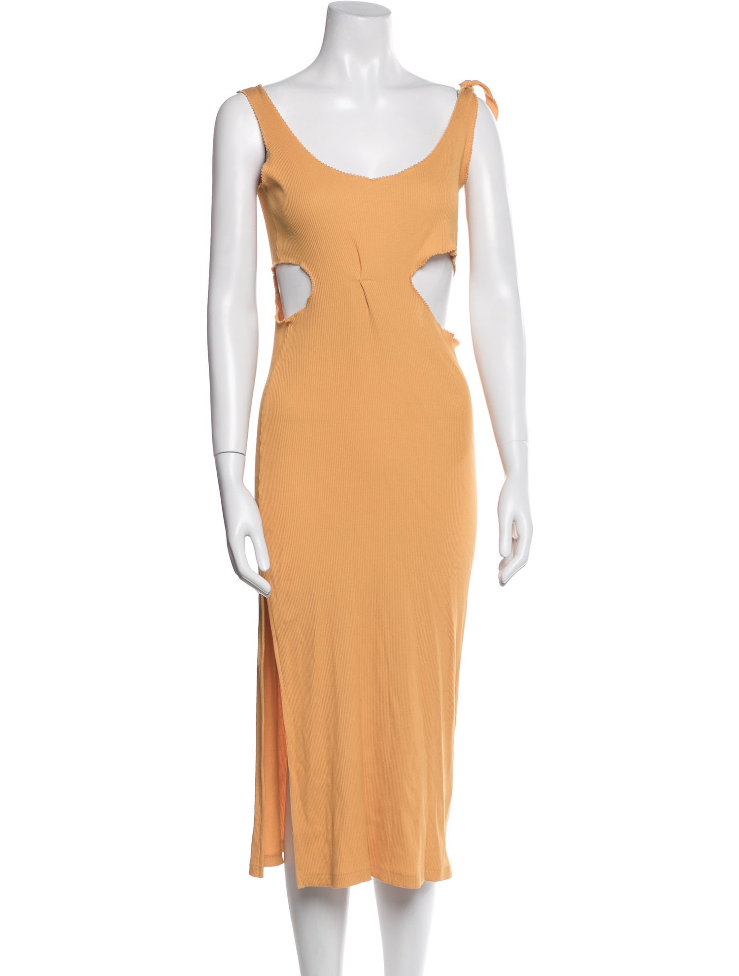 Sandro Scoop Neck Midi Length Dress